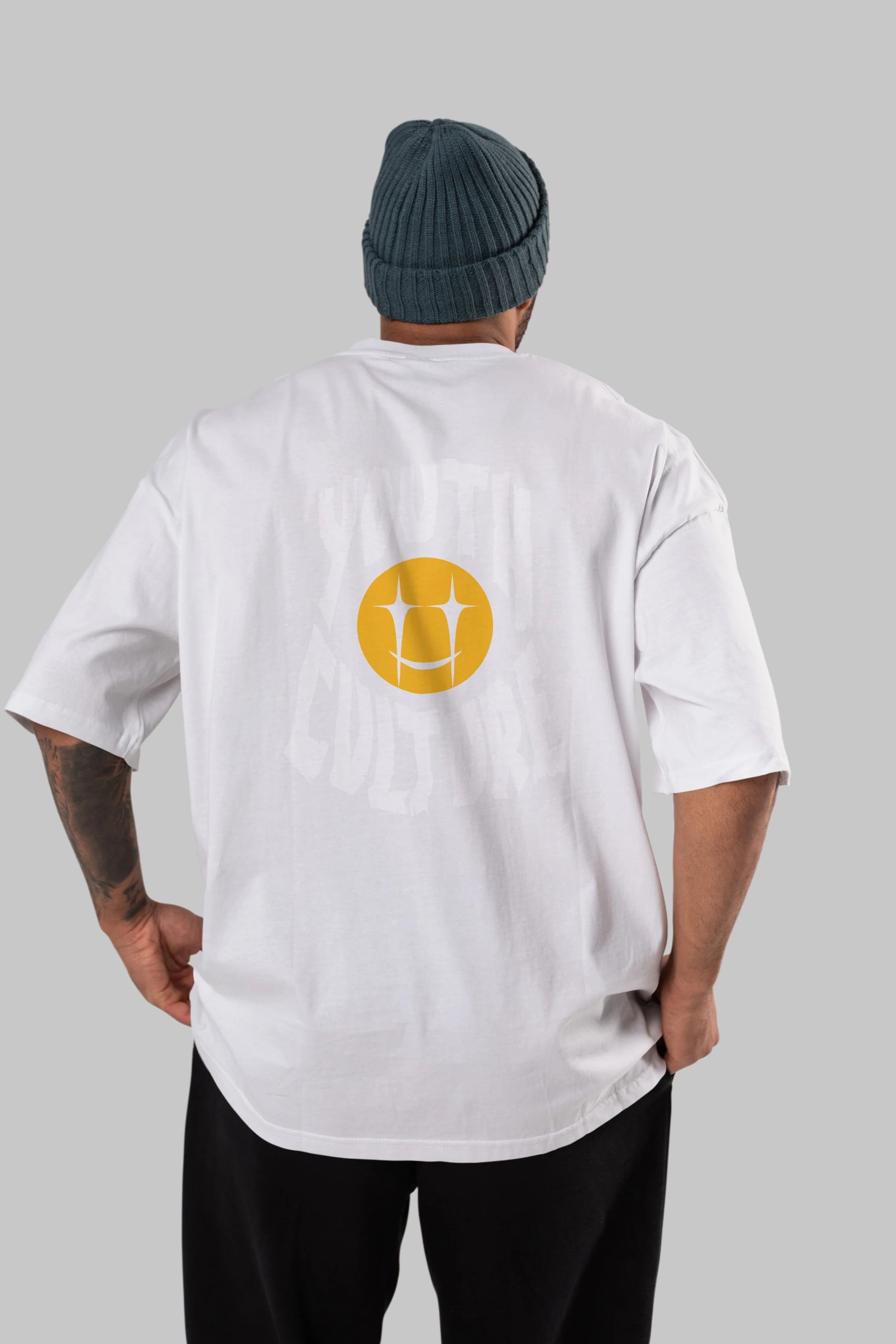 Youth Culture Arka Baskılı Oversize t-shirt Erkek Kadın Unisex