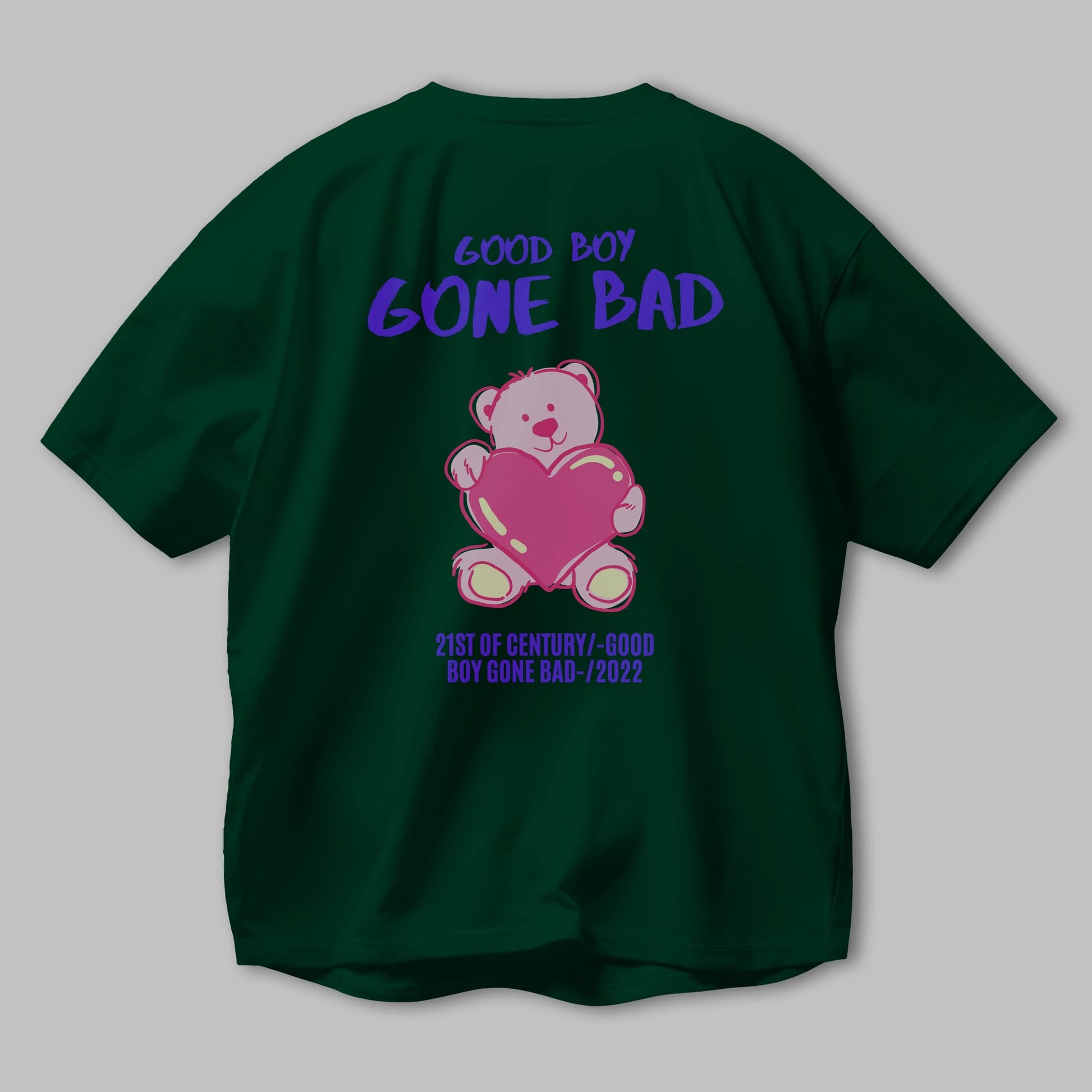 Good Boy Gona Bad Arka Baskılı Oversize t-shirt Erkek Kadın Unisex