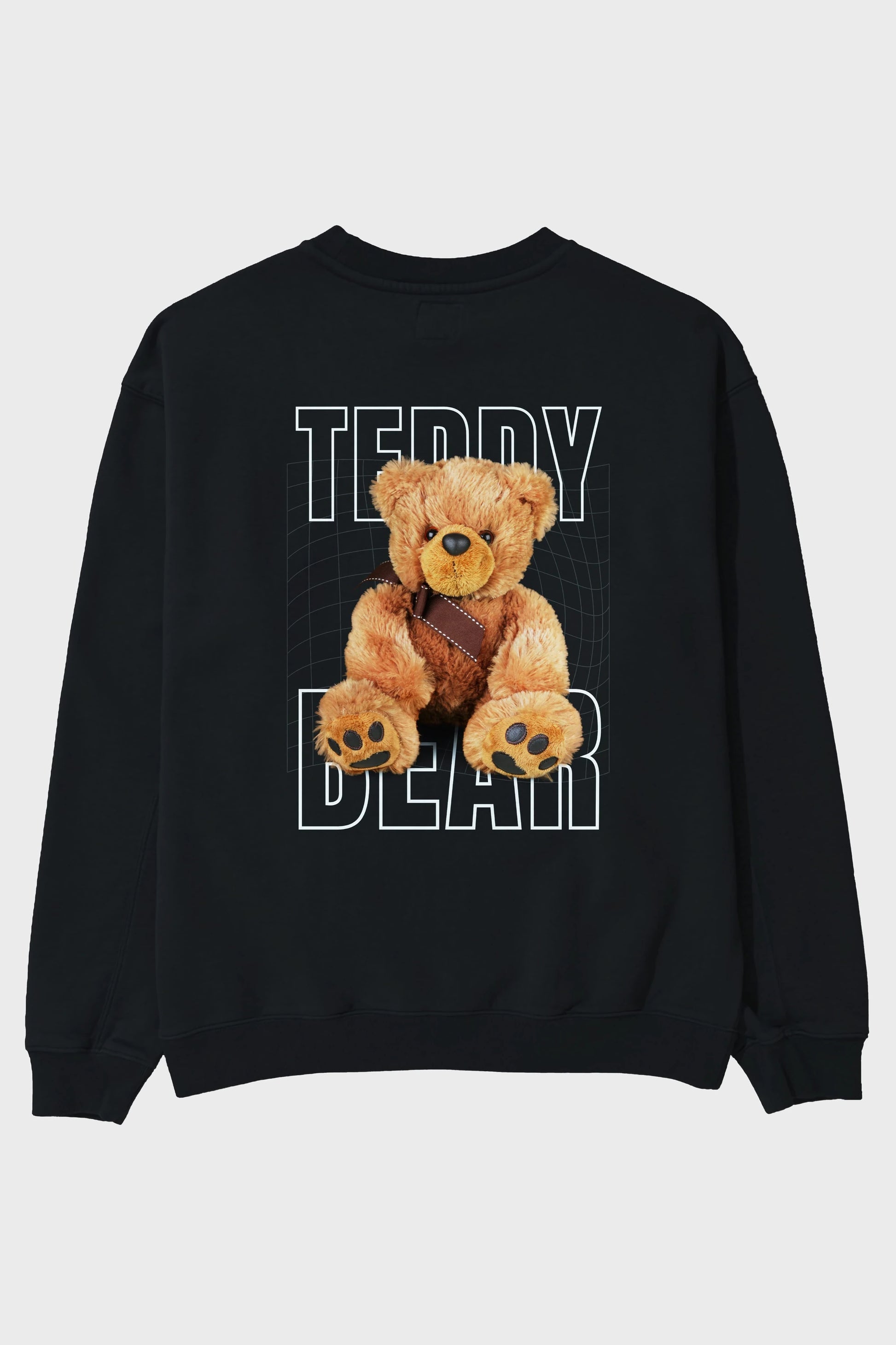 Teddy Bear Yazılı Arka Baskılı Oversize Sweatshirt Erkek Kadın Unisex