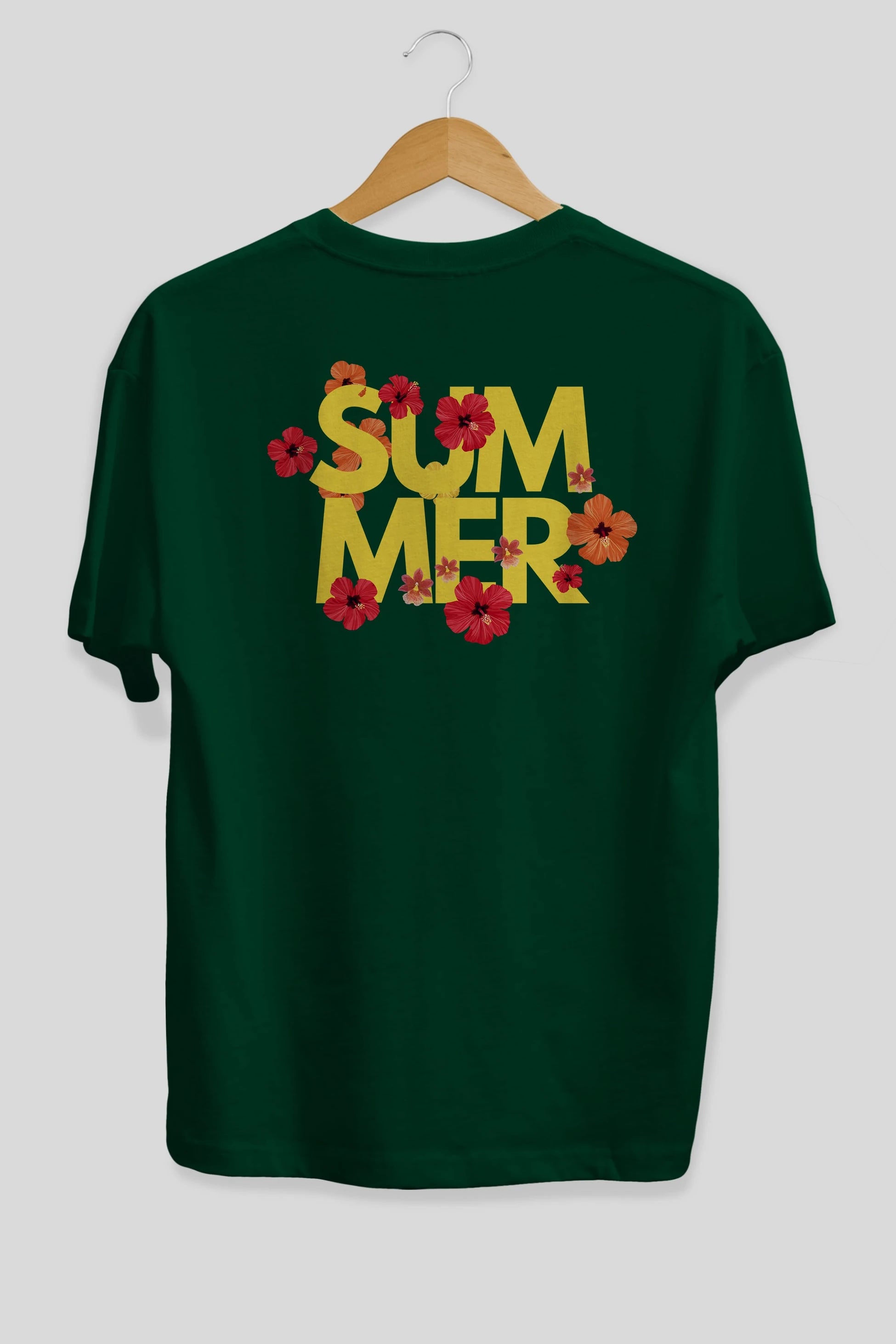 Summer Yazılı 2 Arka Baskılı Oversize t-shirt Erkek Kadın Unisex