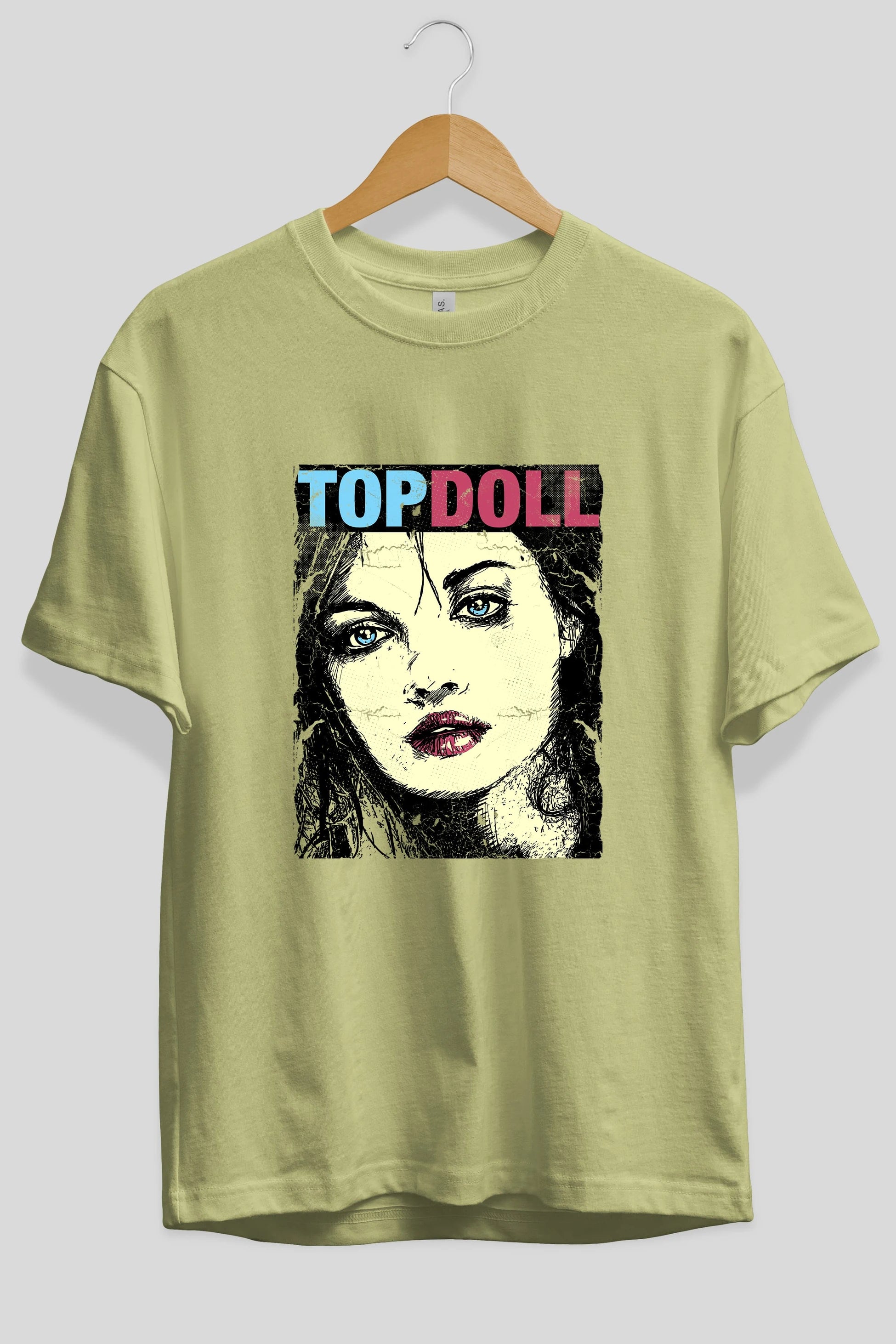 Topdoll Streetwear Ön Baskılı Oversize t-shirt Erkek Kadın Unisex