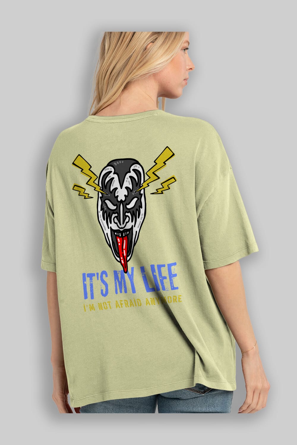 Its My Life Yazılı Arka Baskılı Oversize t-shirt Erkek Kadın Unisex