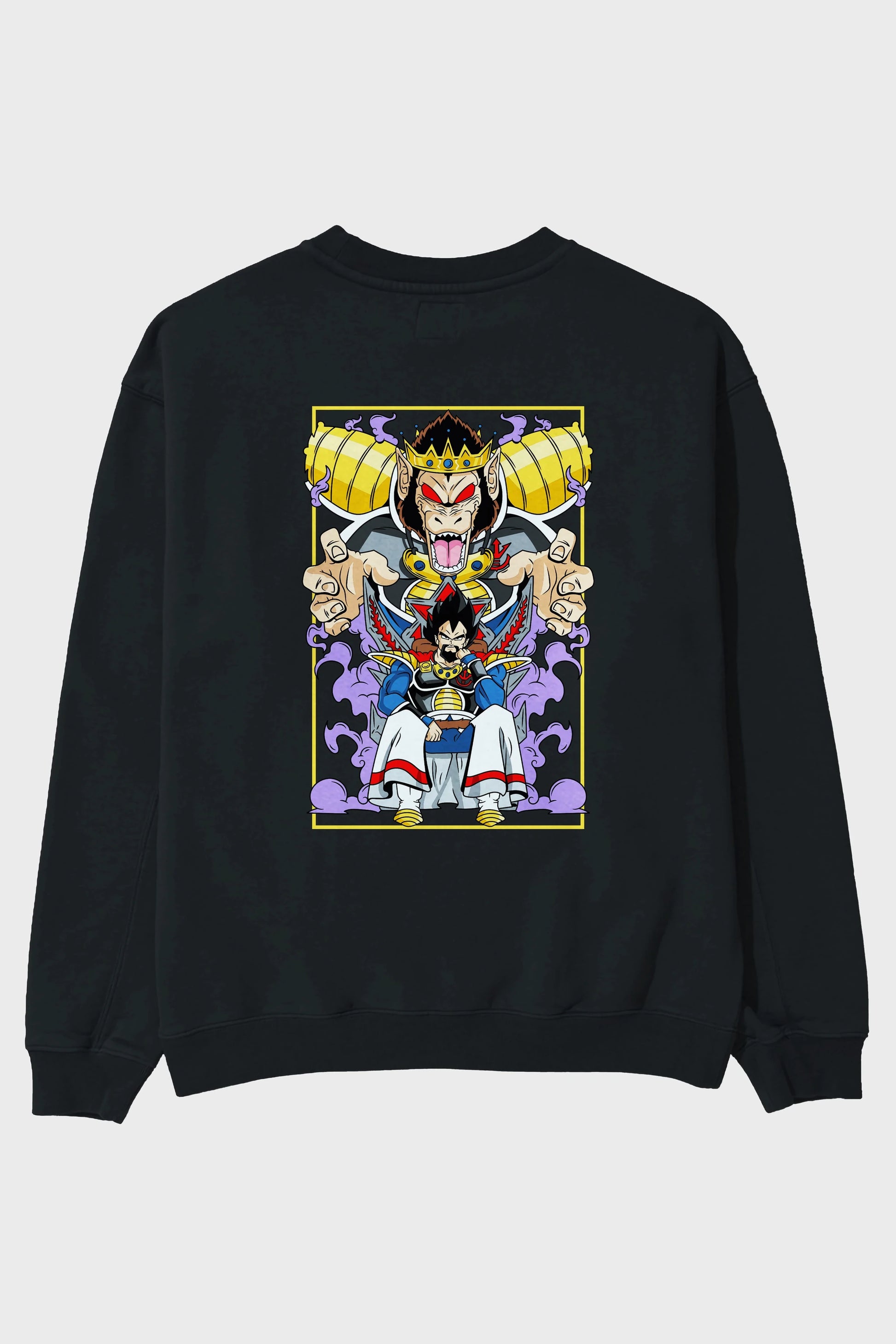DragonBall ReyVegeta Anime Arka Baskılı Oversize Sweatshirt Erkek Kadın Unisex