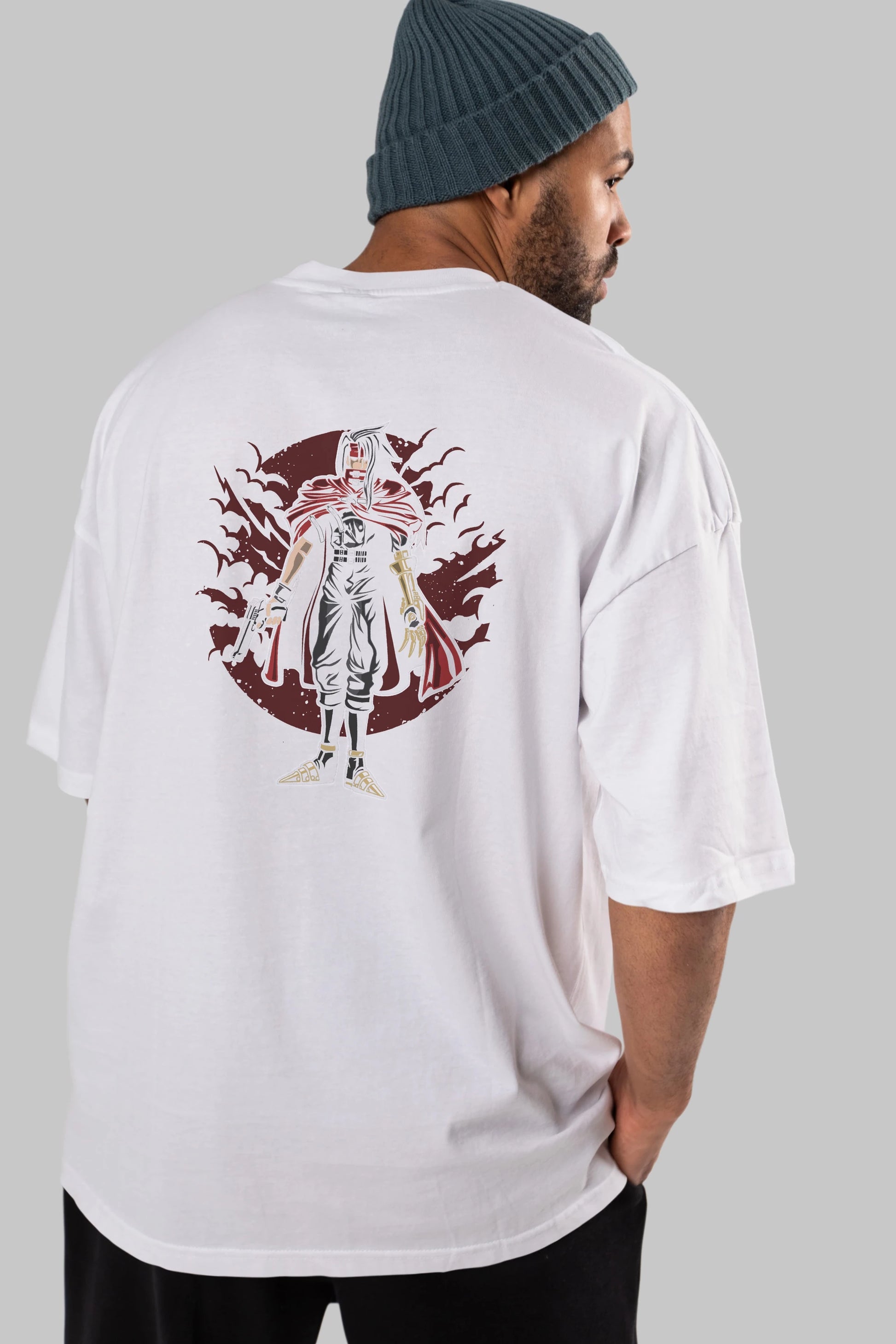 FINAL FANTASY Arka Baskılı Oversize t-shirt Erkek Kadın Unisex %100 Pamuk