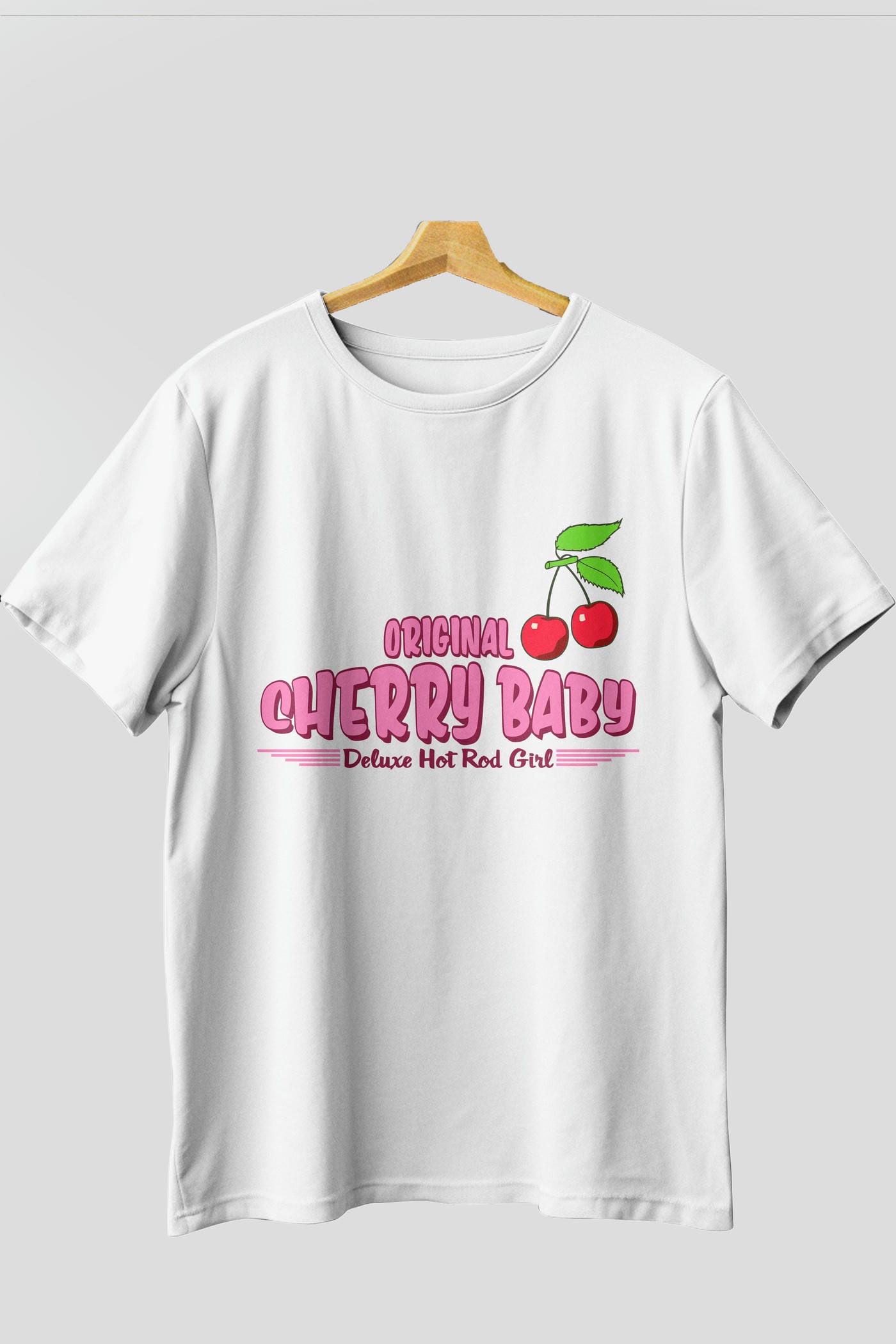 Cherry Baby Ön Baskılı Oversize t-shirt Erkek Kadın Pamuk Bisiklet Yaka tişort