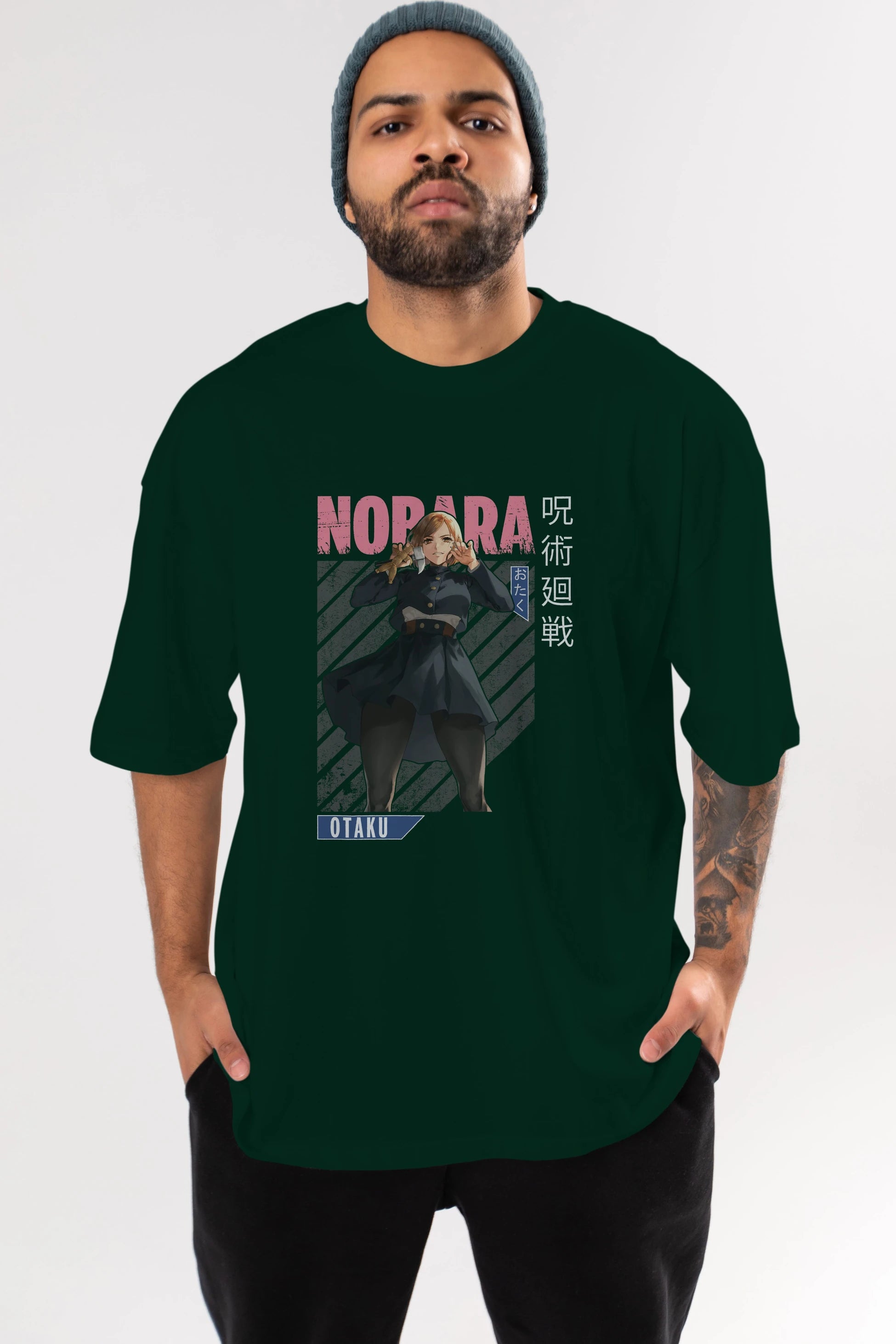 Nobara Kugisaki 4 Anime Ön Baskılı Oversize t-shirt %100 pamuk Erkek Kadın Unisex