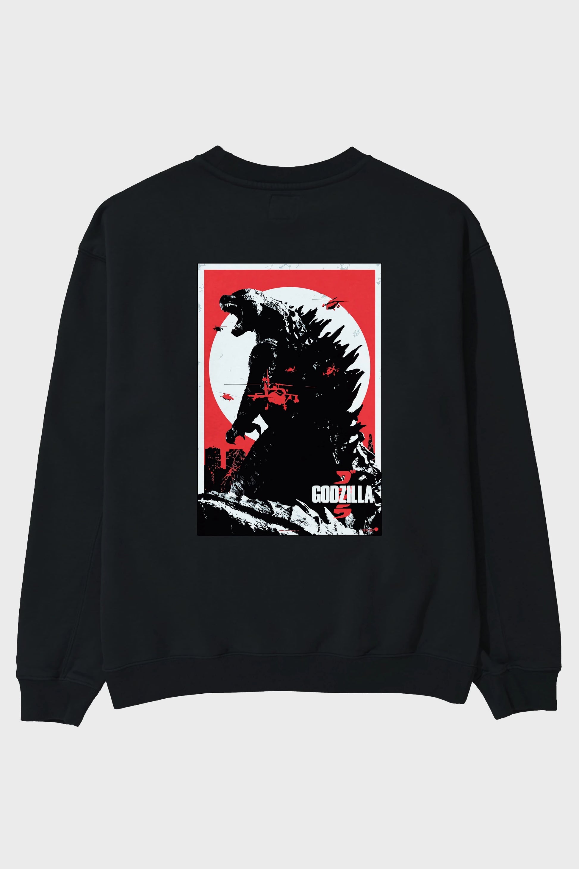 Godzilla (2) Arka Baskılı Oversize Sweatshirt Erkek Kadın Unisex