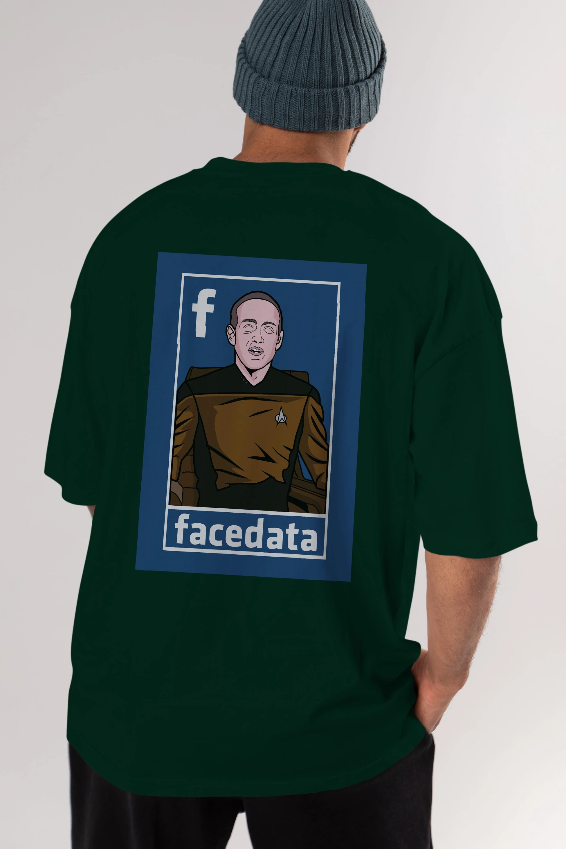 Zukerberg Data Arka Baskılı Oversize t-shirt Erkek Kadın Unisex %100 Pamuk tişort