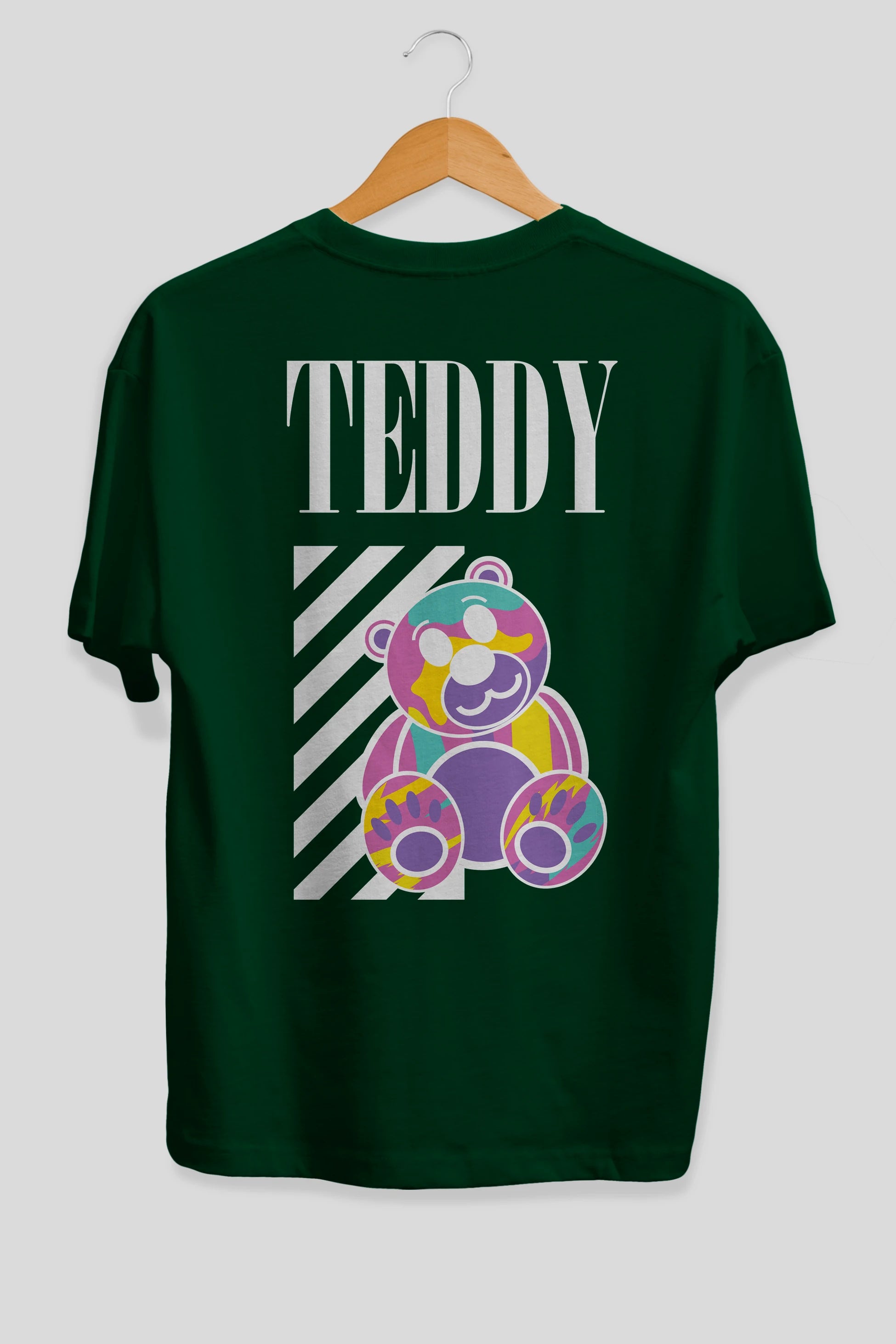 Teddy Bear 2 Arka Baskılı Oversize t-shirt Erkek Kadın Unisex