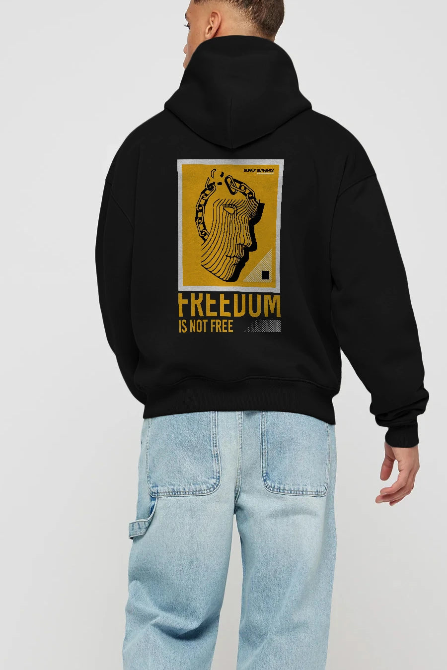 Freedom is Not Free Arka Baskılı Hoodie Oversize Kapüşonlu Sweatshirt Erkek Kadın Unisex