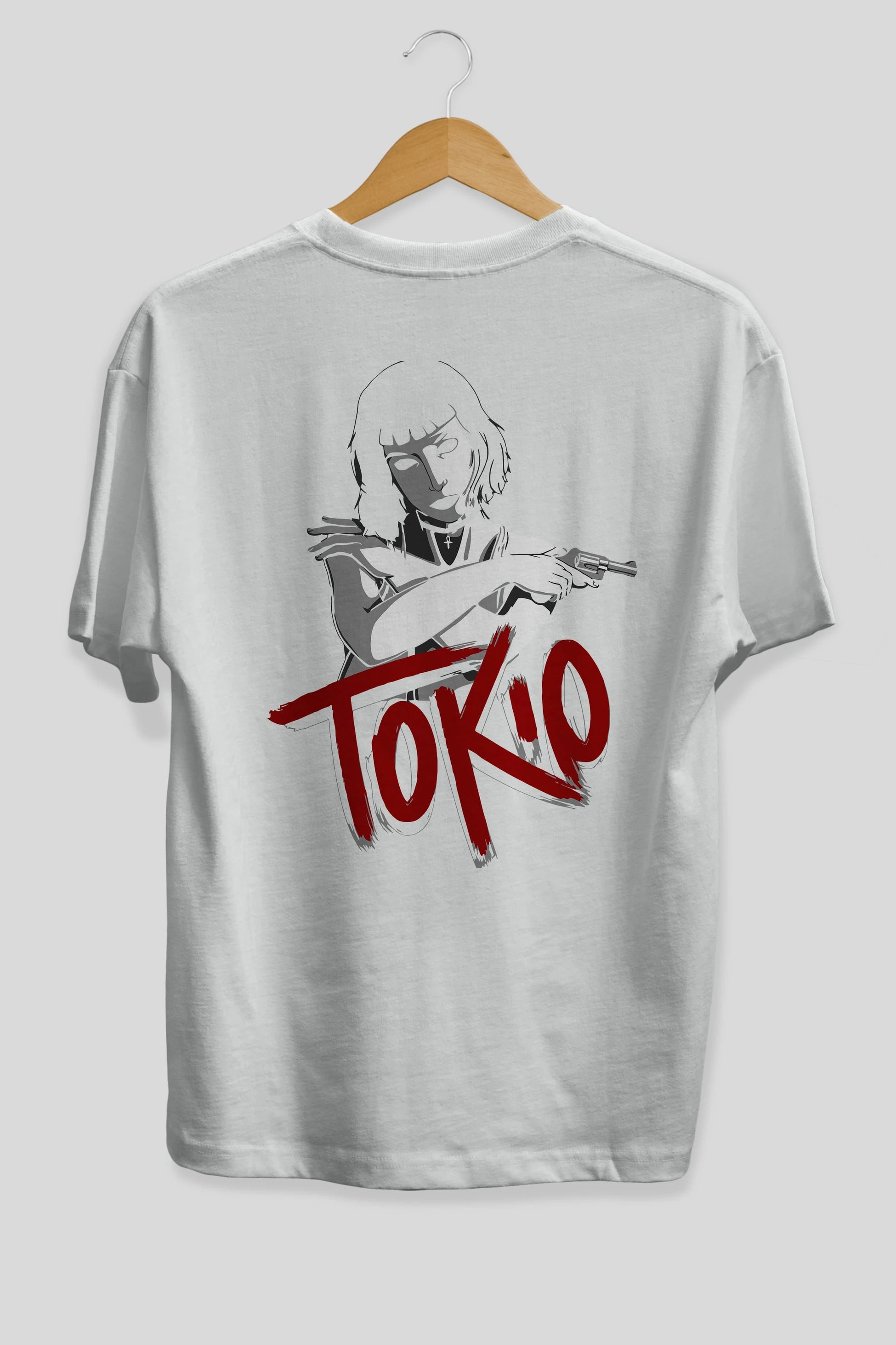 La Casa De Papel (10) Arka Baskılı Oversize t-shirt Erkek Kadın Unisex %100 Pamuk Bisiklet Yaka tişort