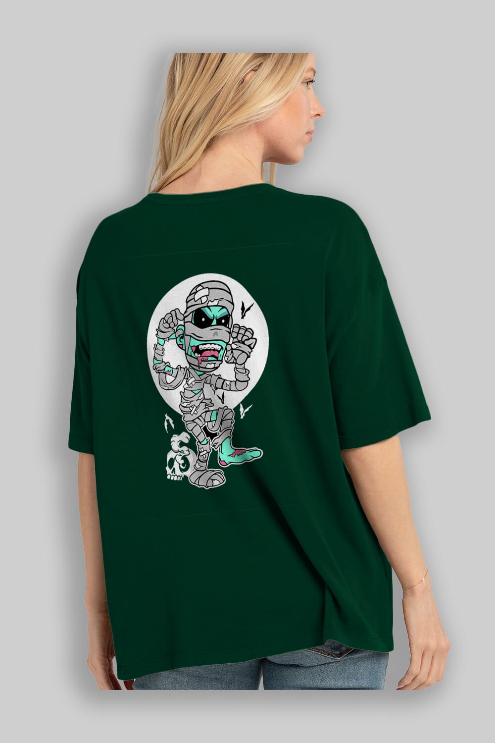 Mummy Arka Baskılı Oversize t-shirt Erkek Kadın Unisex %100 Pamuk tişort
