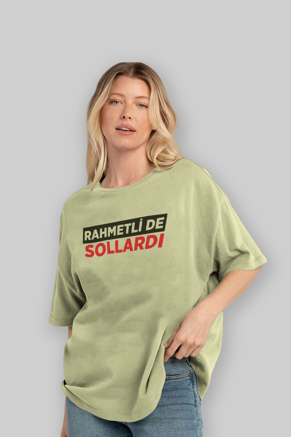 Rahmetli De Sollardı Ön Baskılı Oversize t-shirt %100 pamuk Erkek Kadın Unisex
