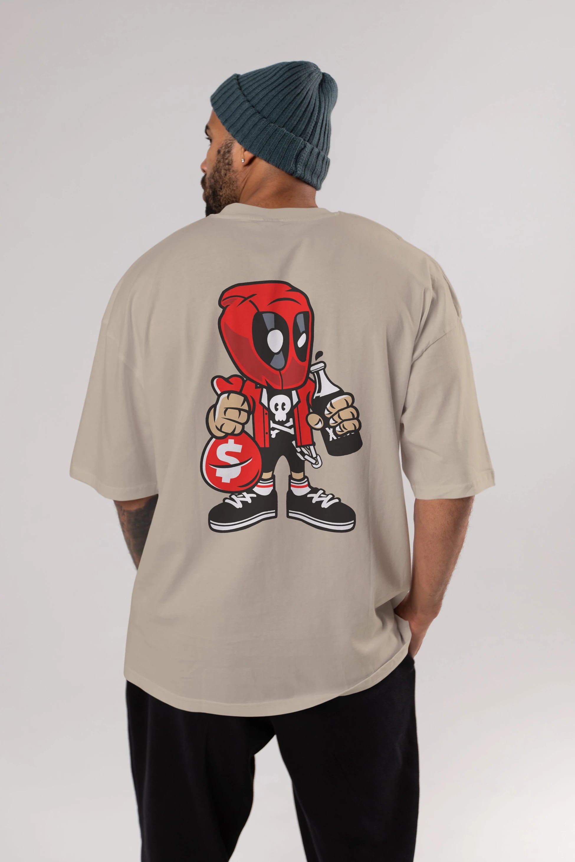 Deadpool (20) Arka Baskılı Oversize t-shirt Erkek Kadın Unisex %100 Pamuk Bisiklet Yaka tişort