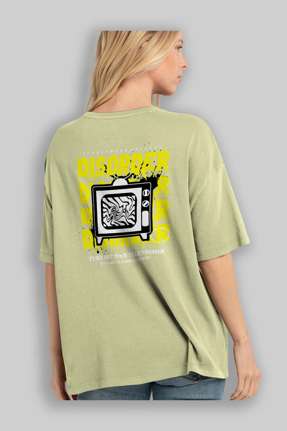 Disorder Streetwear Arka Baskılı Oversize t-shirt Erkek Kadın Unisex