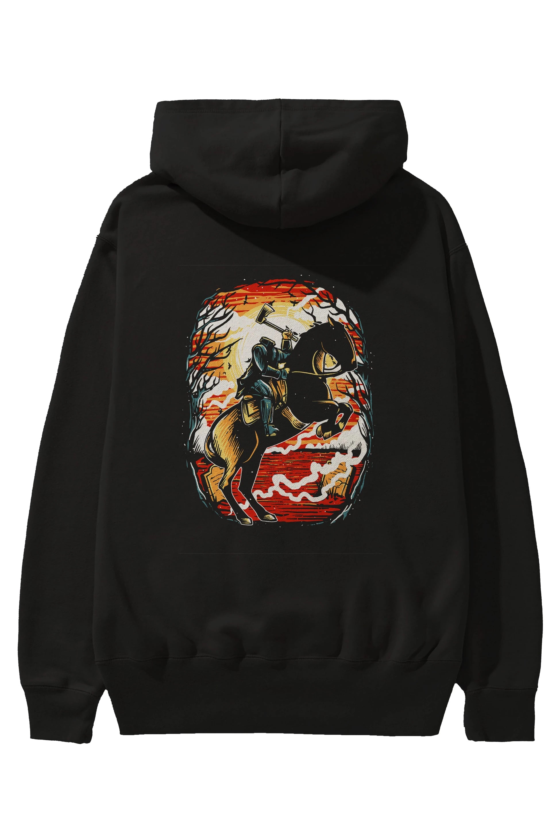 Headless Horseman Arka Baskılı Hoodie Oversize Kapüşonlu Sweatshirt Erkek Kadın Unisex
