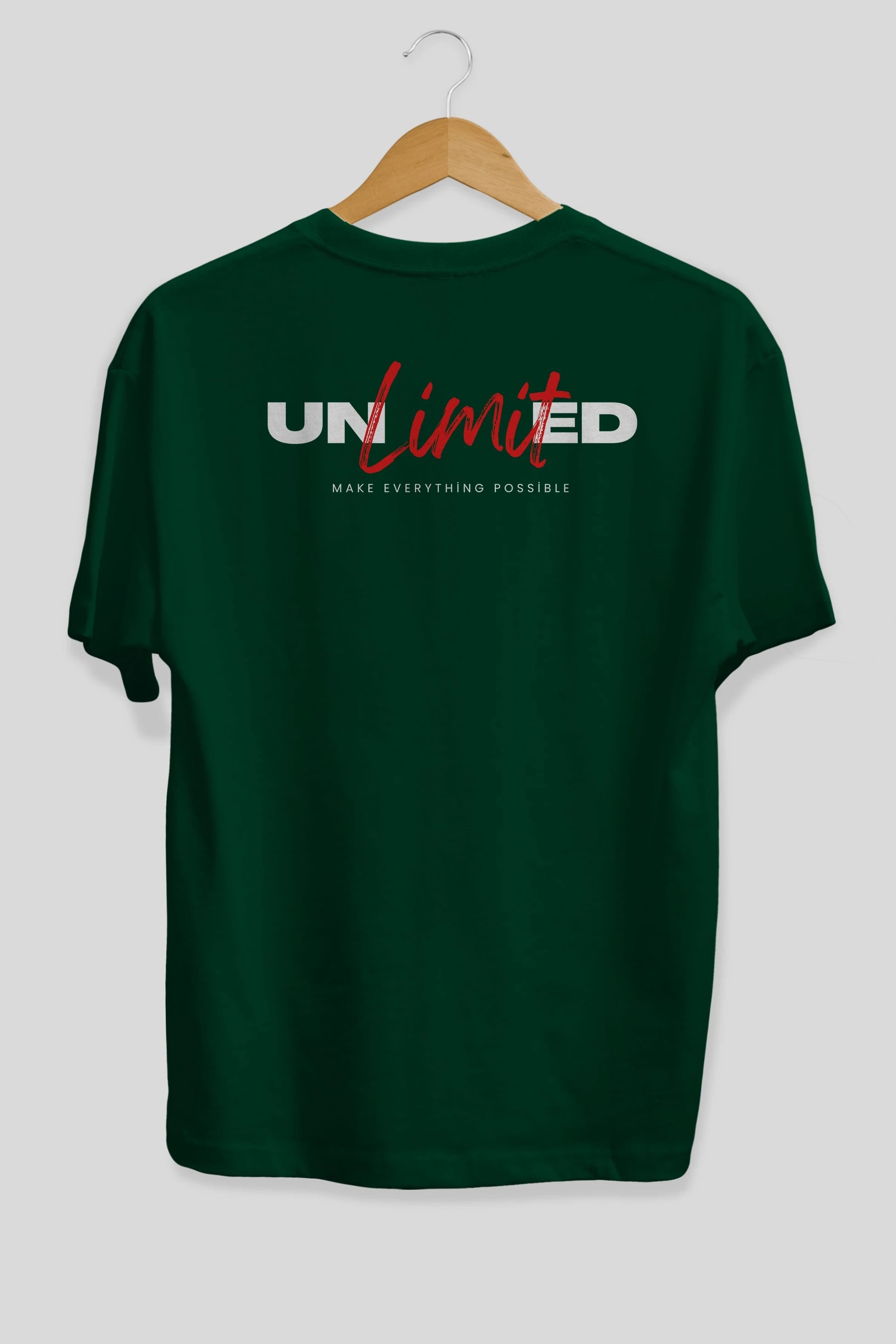 Unlimited Yazılı Arka Baskılı Oversize t-shirt Erkek Kadın Unisex