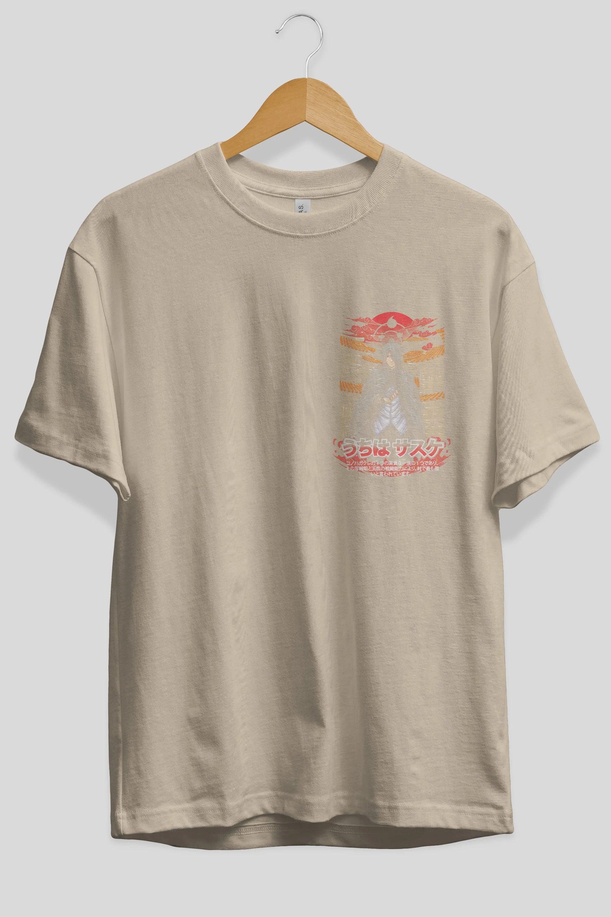 NARUTO SASUKE UCHIHA 1 Ön Sol Baskılı Oversize t-shirt Erkek Kadın Unisex %100 Pamuk Bisiklet Yaka tişort
