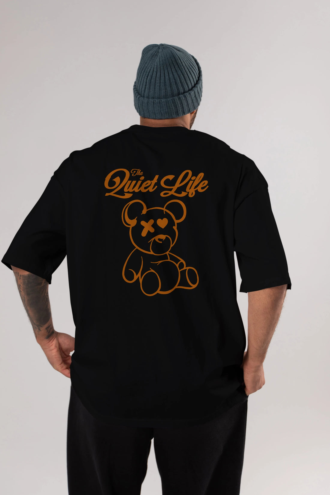 The Life Bear Arka Baskılı Oversize t-shirt Erkek Kadın Unisex