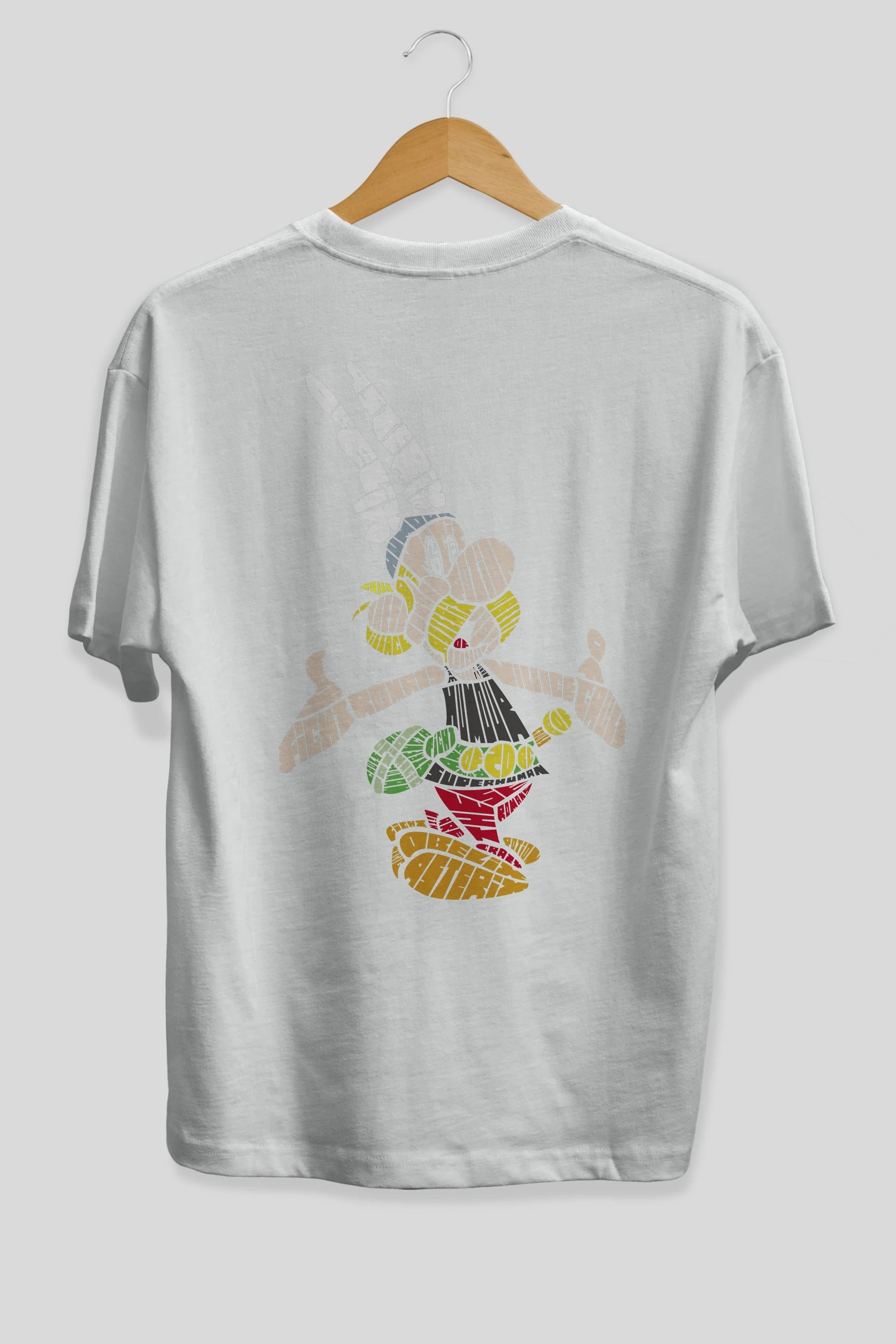 Asterix Arka Baskılı Oversize t-shirt %100 pamuk Erkek Kadın Unisex