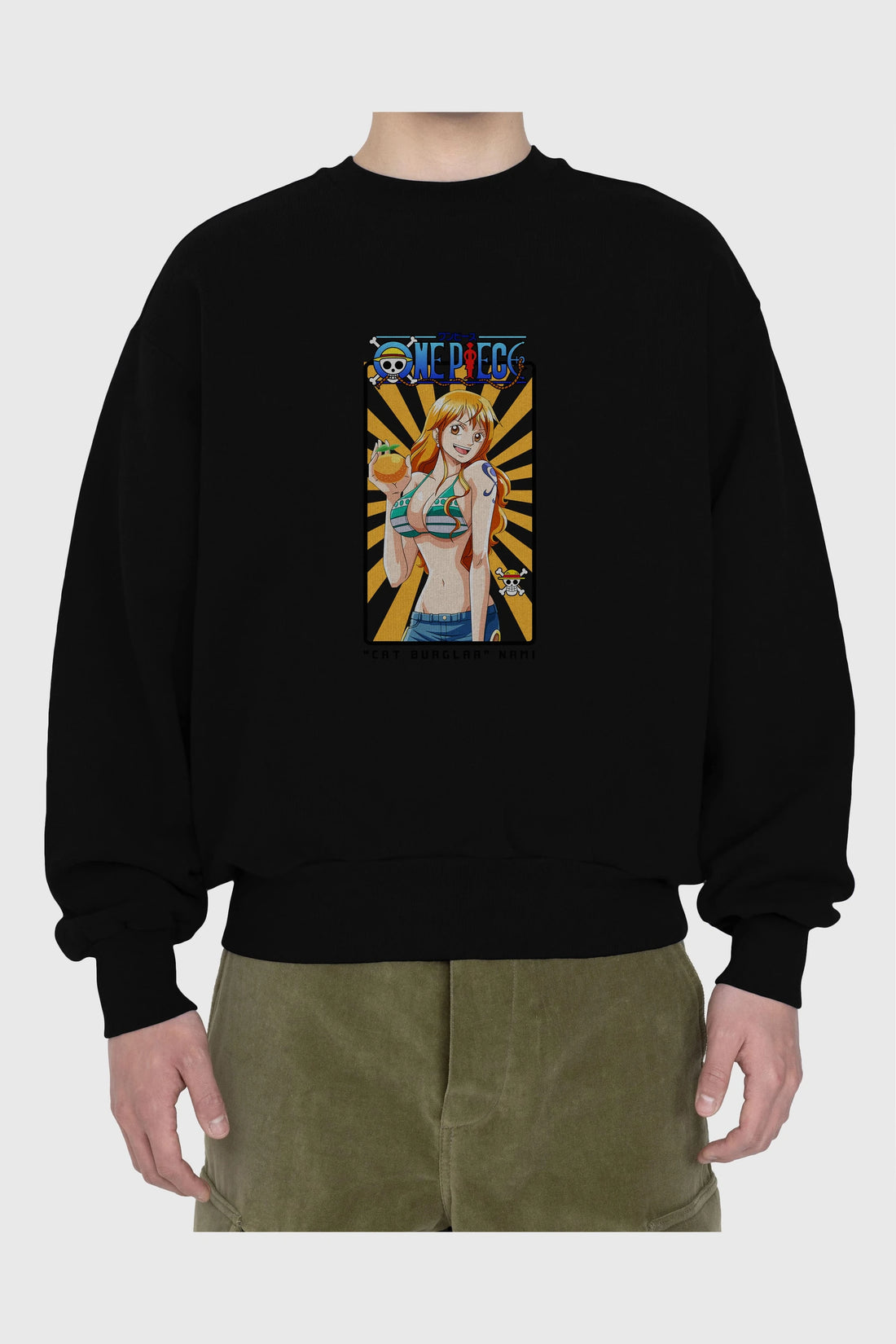 Nami Ön Baskılı Anime Oversize Sweatshirt Erkek Kadın Unisex