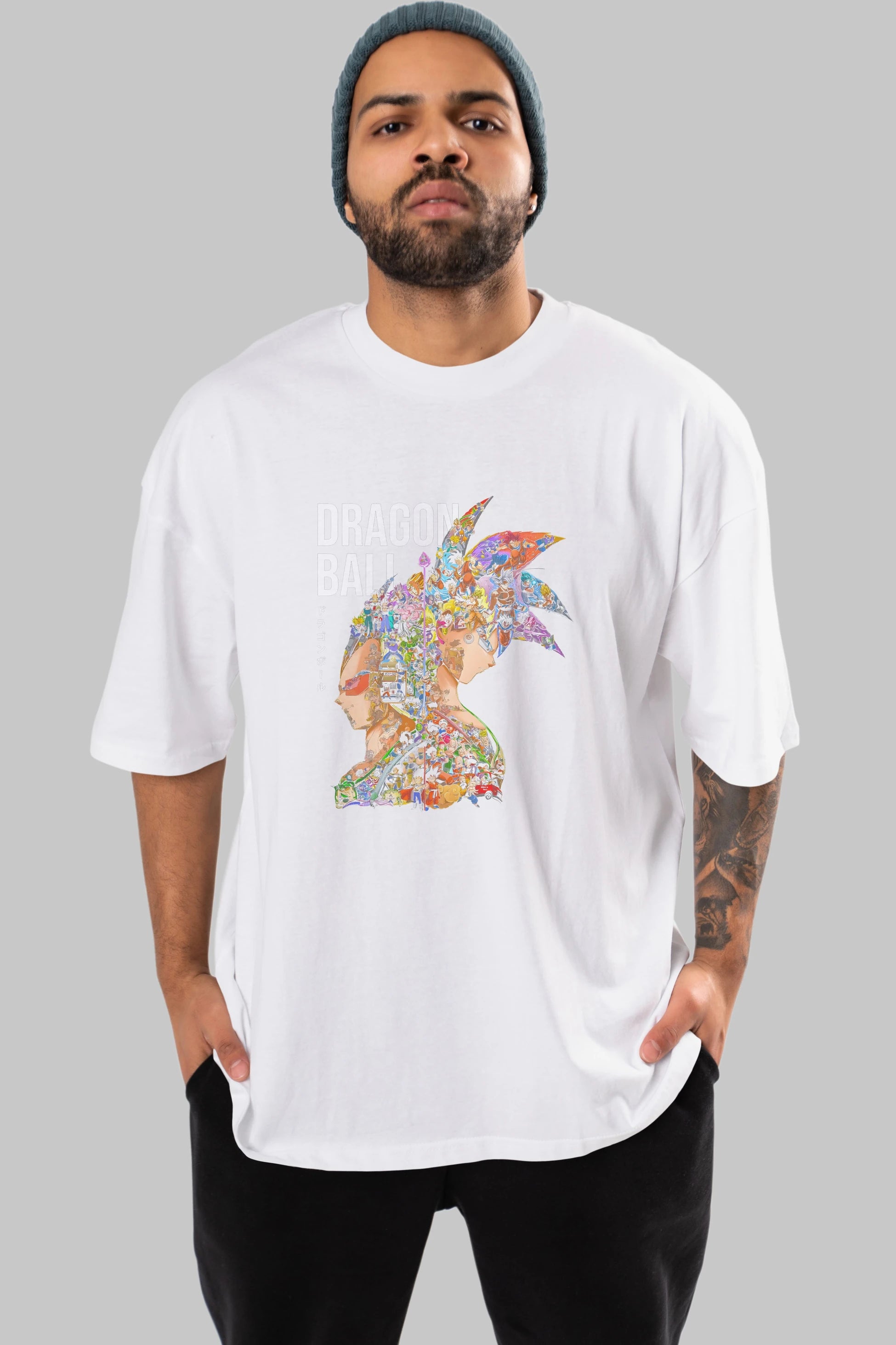 DRAGON BALL ART (5) Anime Ön Baskılı Oversize t-shirt %100 pamuk Erkek Kadın Unisex