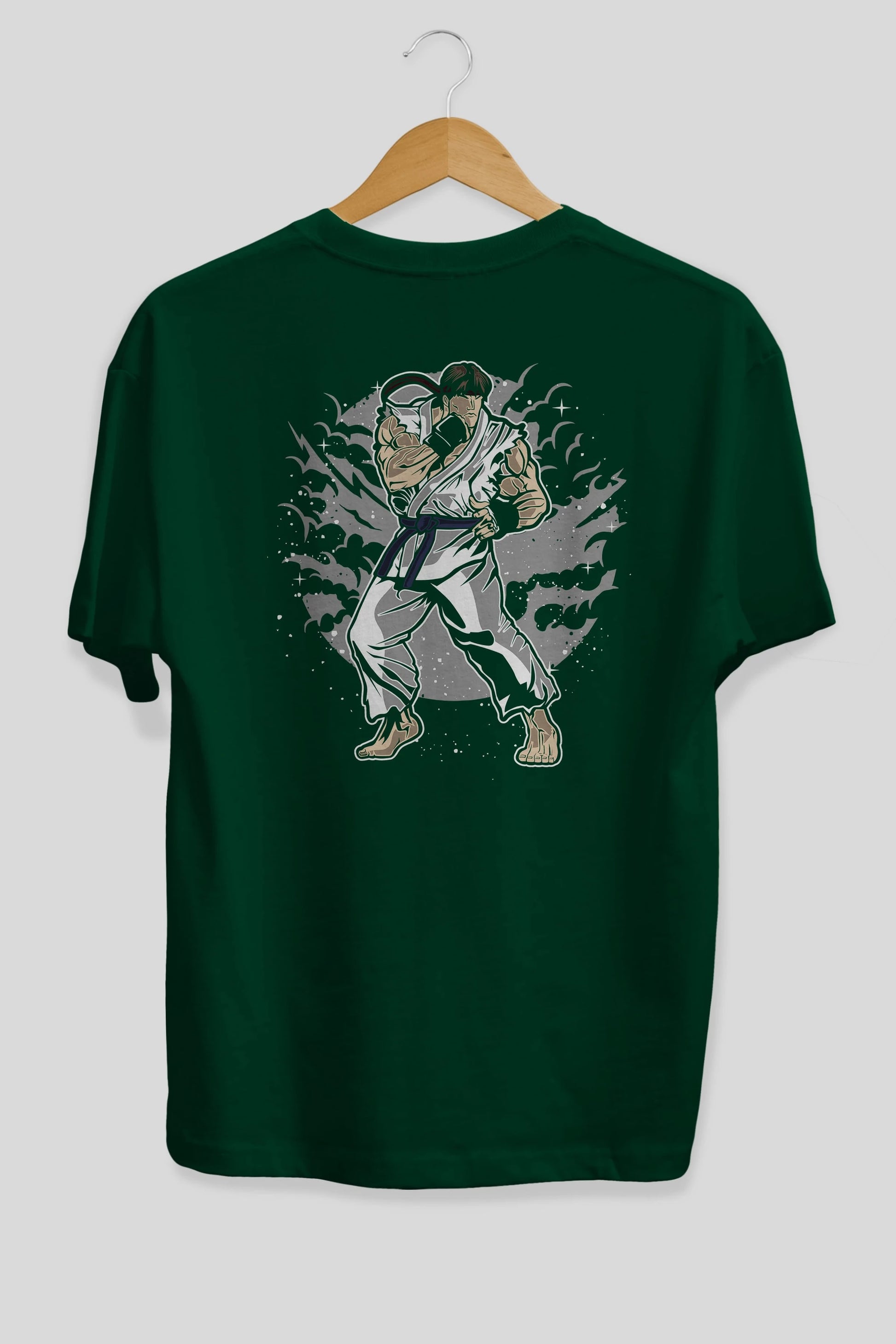 RYU Arka Baskılı Oversize t-shirt Erkek Kadın Unisex %100 Pamuk
