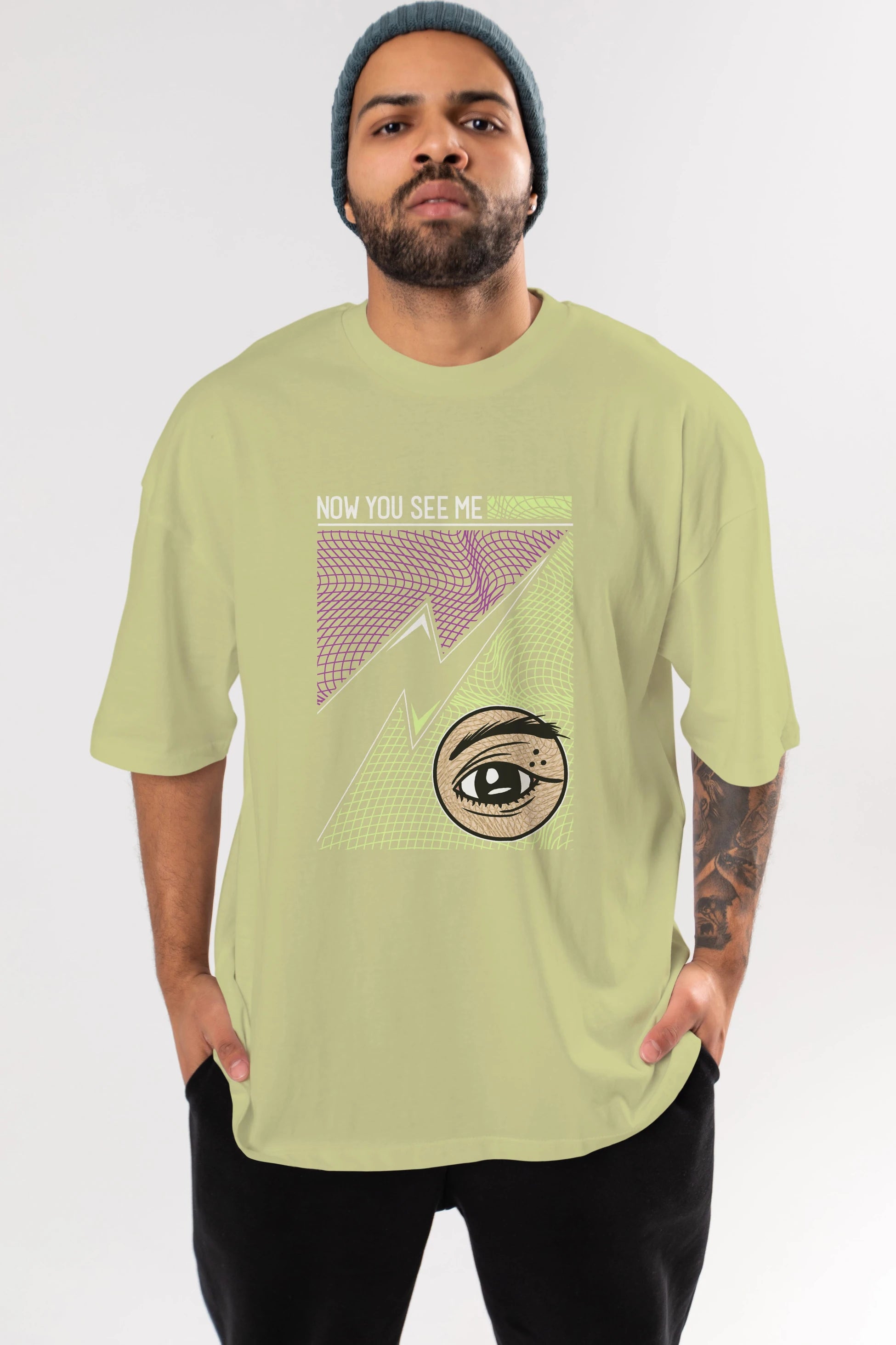 Now You See Me Ön Baskılı Oversize t-shirt Erkek Kadın Unisex