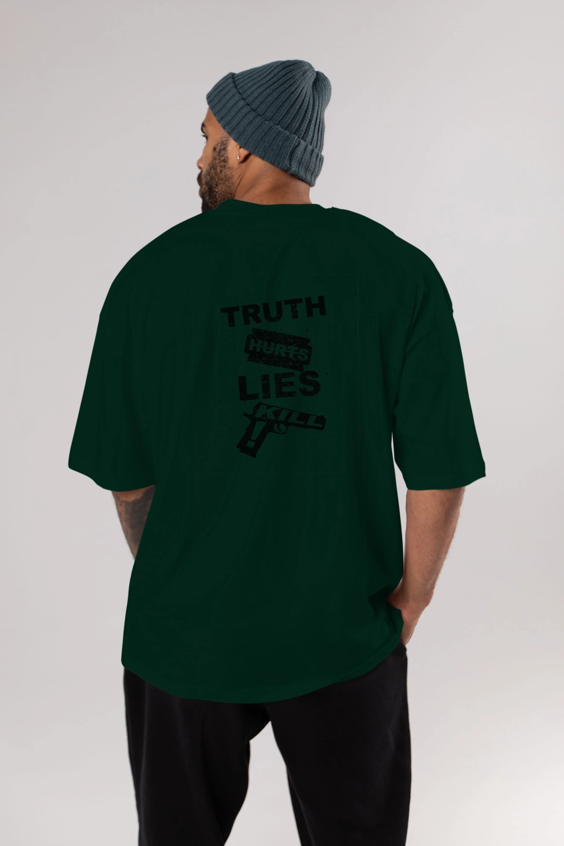 Truth Hurts Arka Baskılı Oversize t-shirt %100 pamuk Erkek Kadın Unisex