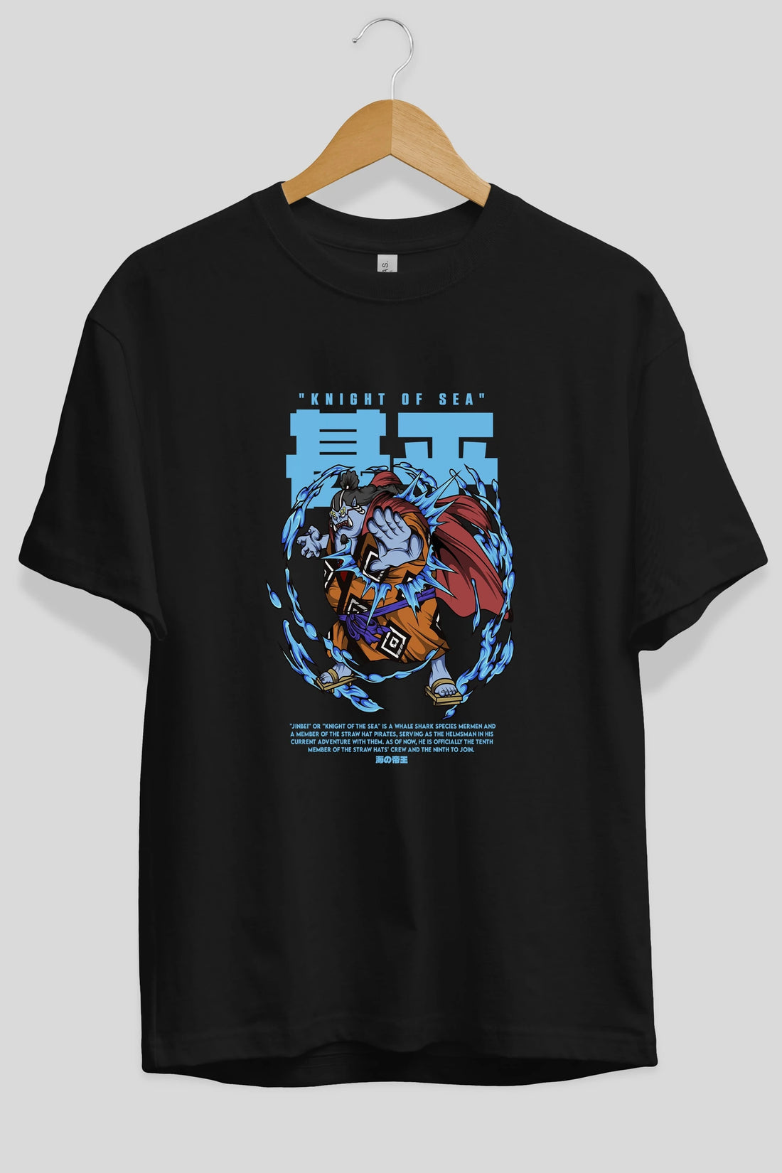 Jinbei Anime Ön Baskılı Oversize t-shirt %100 pamuk Erkek Kadın Unisex