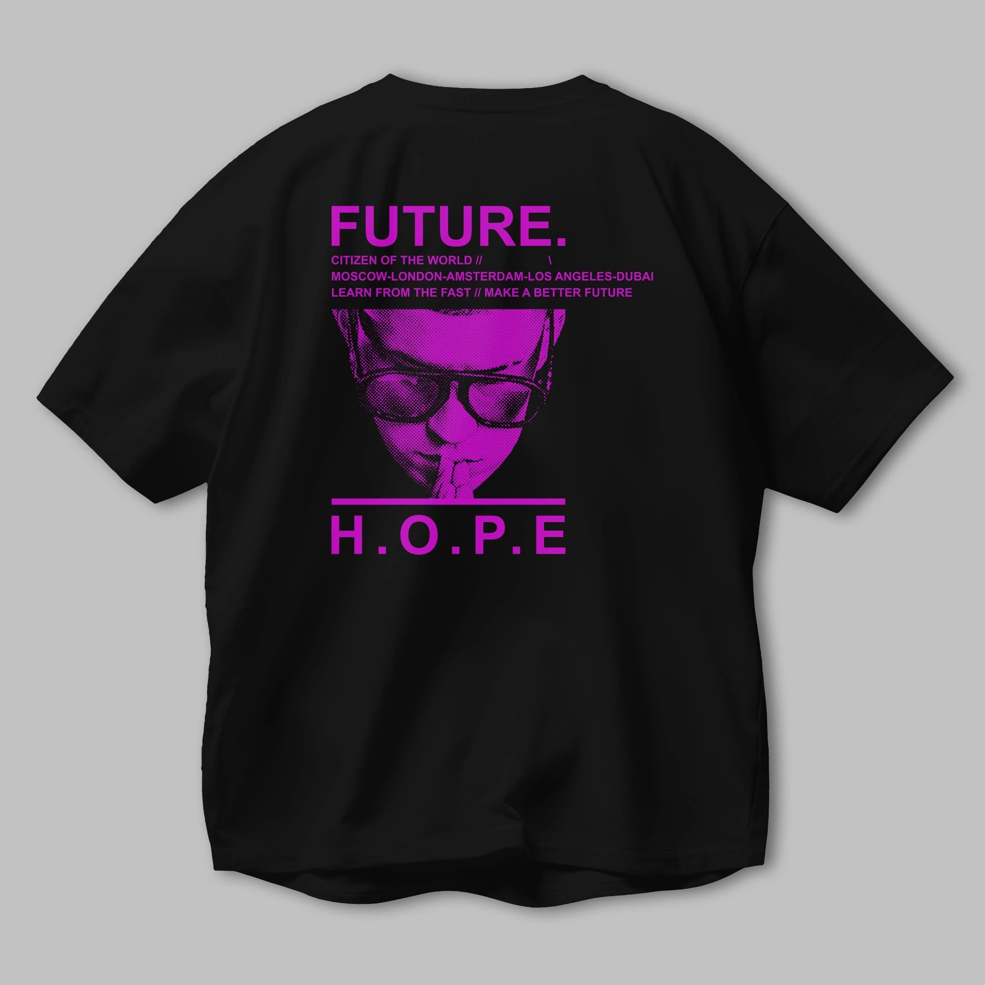 Future Hope Arka Baskılı Oversize t-shirt Erkek Kadın Unisex