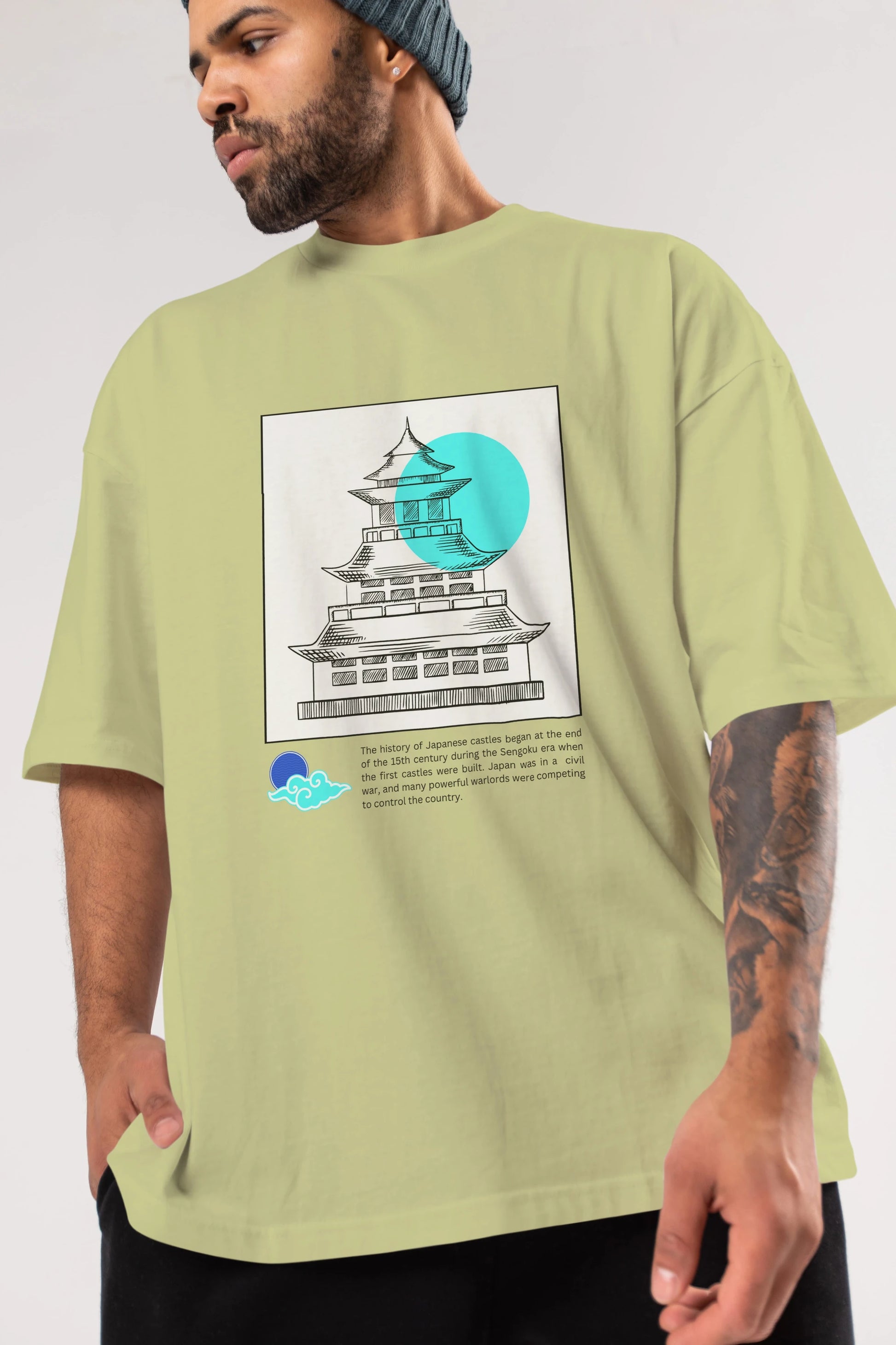 Japan Streetwear Ön Baskılı Oversize t-shirt Erkek Kadın Unisex