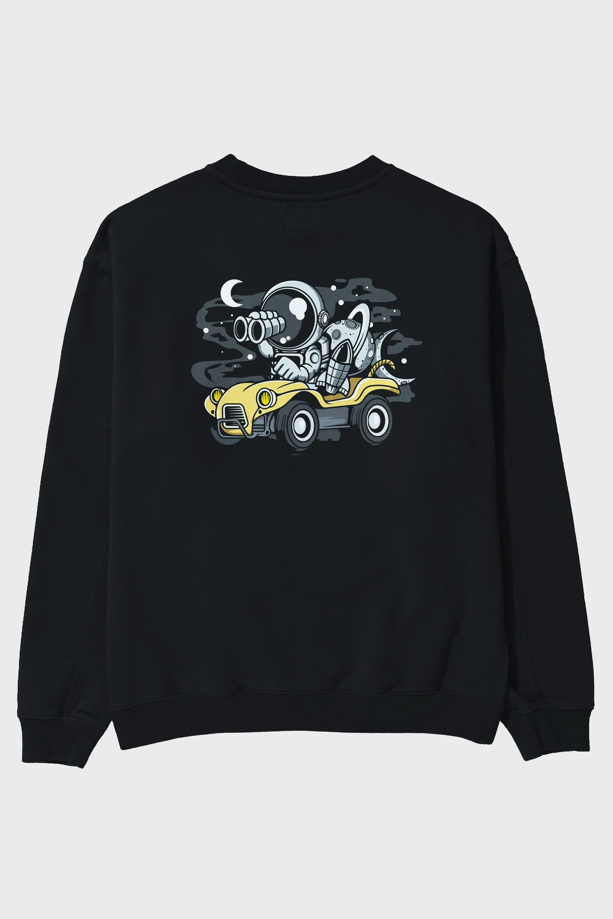 Astronaut Adventure Arka Baskılı Oversize Sweatshirt Erkek Kadın Unisex