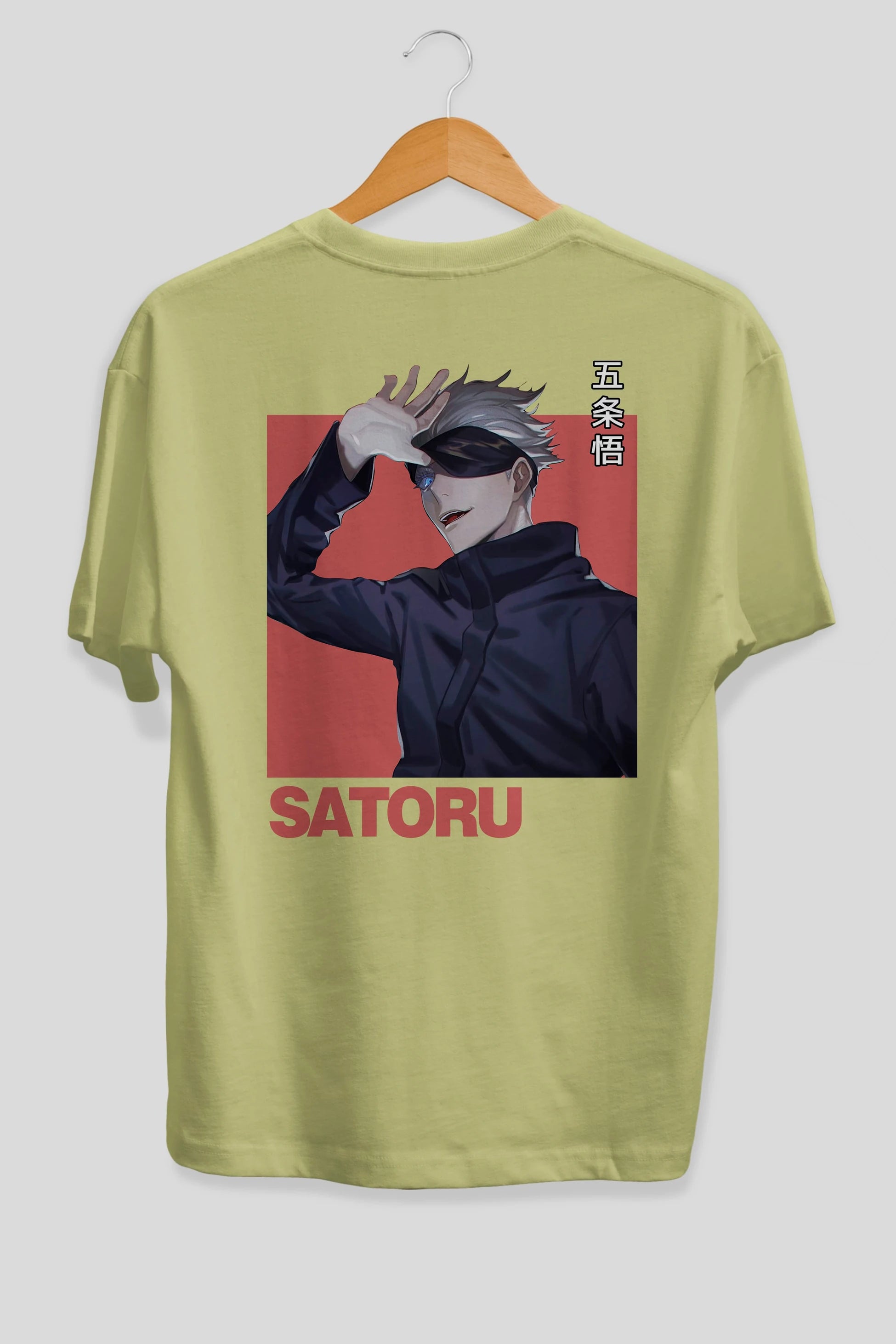 SATORU GOJO 2 Anime Arka Baskılı Oversize t-shirt Erkek Kadın Unisex