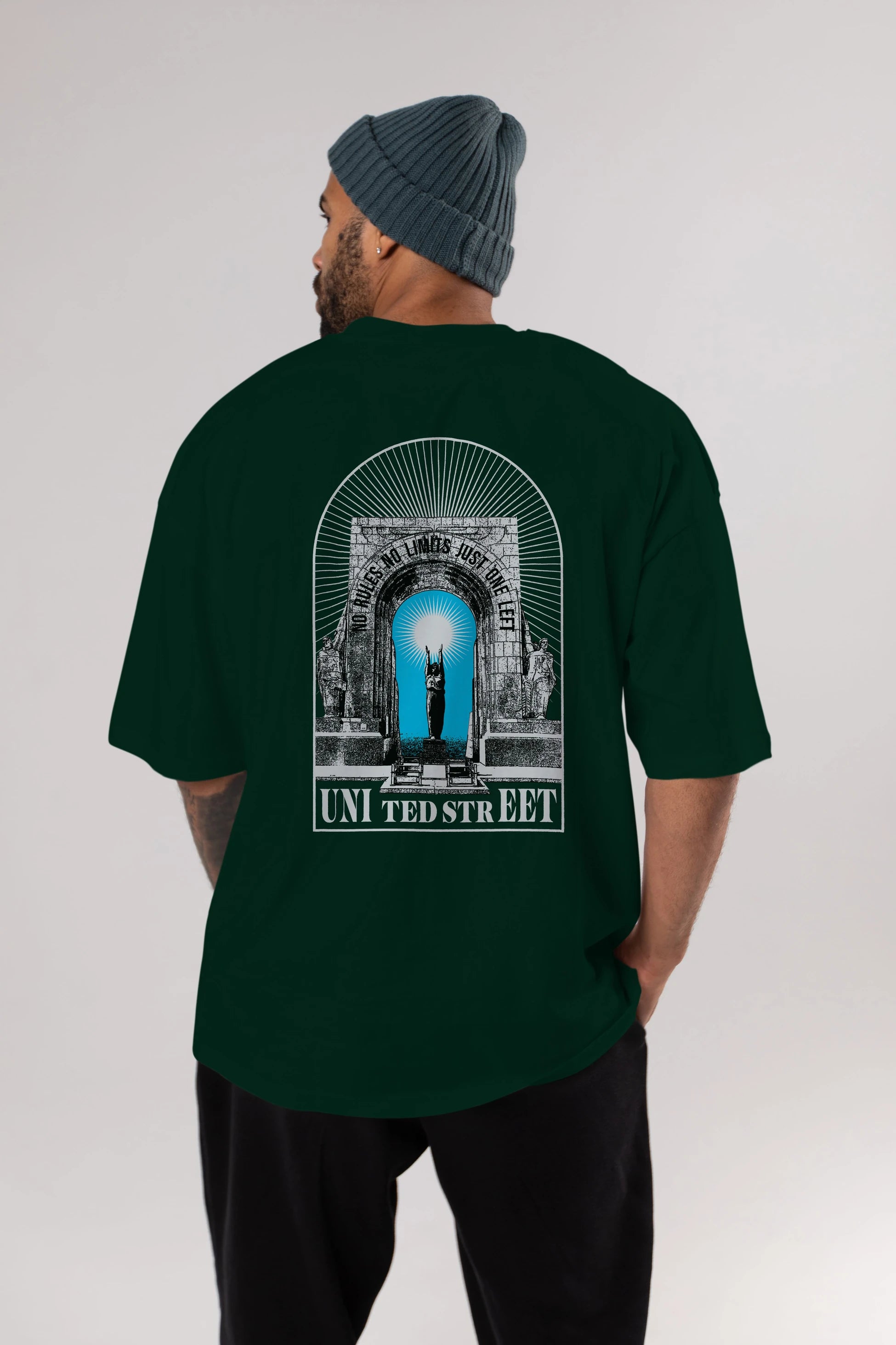 No Rules No Limits Arka Baskılı Oversize t-shirt Erkek Kadın Unisex