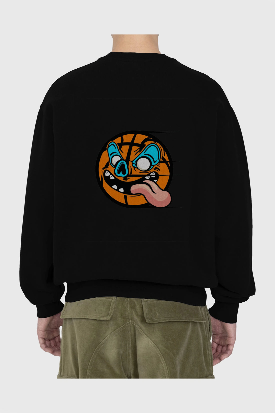 Basketball Arka Baskılı Oversize Sweatshirt Erkek Kadın Unisex