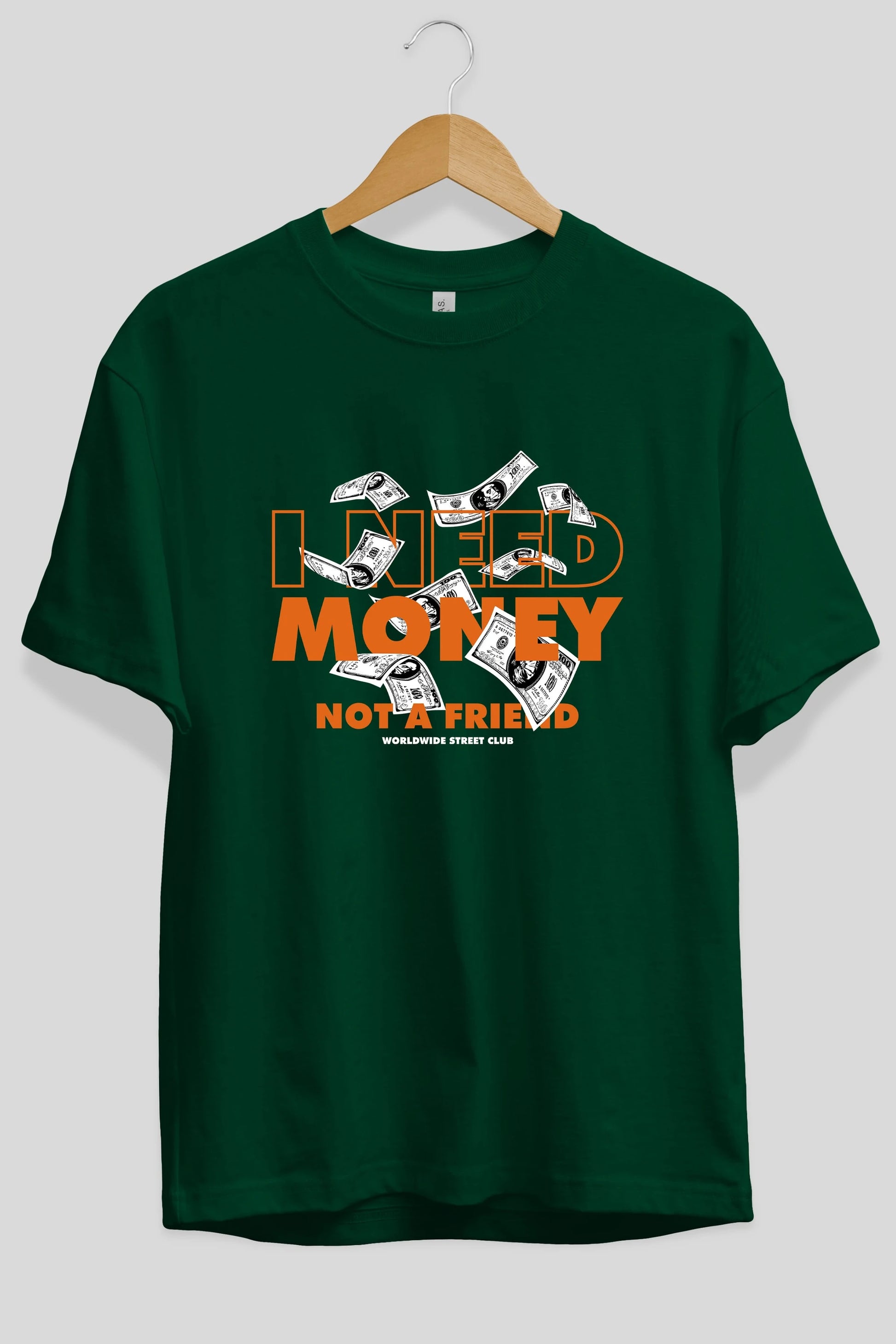 I Need Money Ön Baskılı Oversize t-shirt Erkek Kadın Unisex