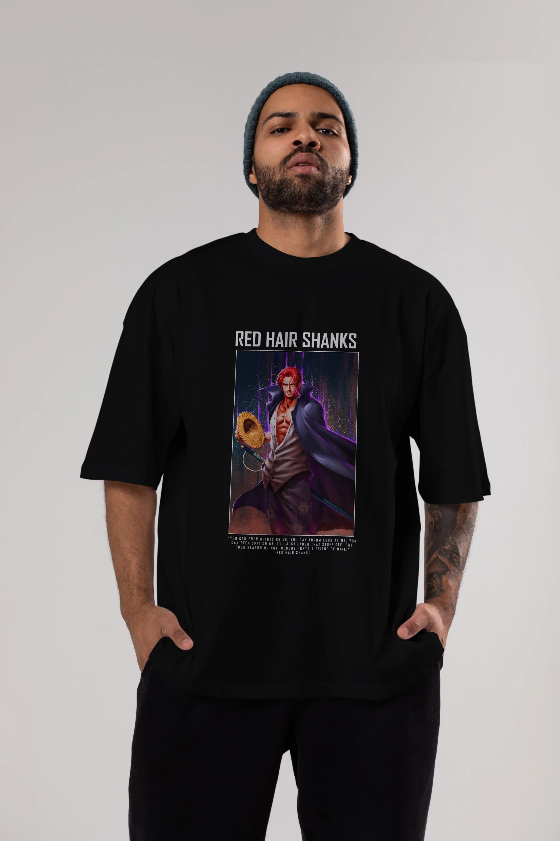 Shanks Anime Ön Baskılı Oversize t-shirt Erkek Kadın Unisex