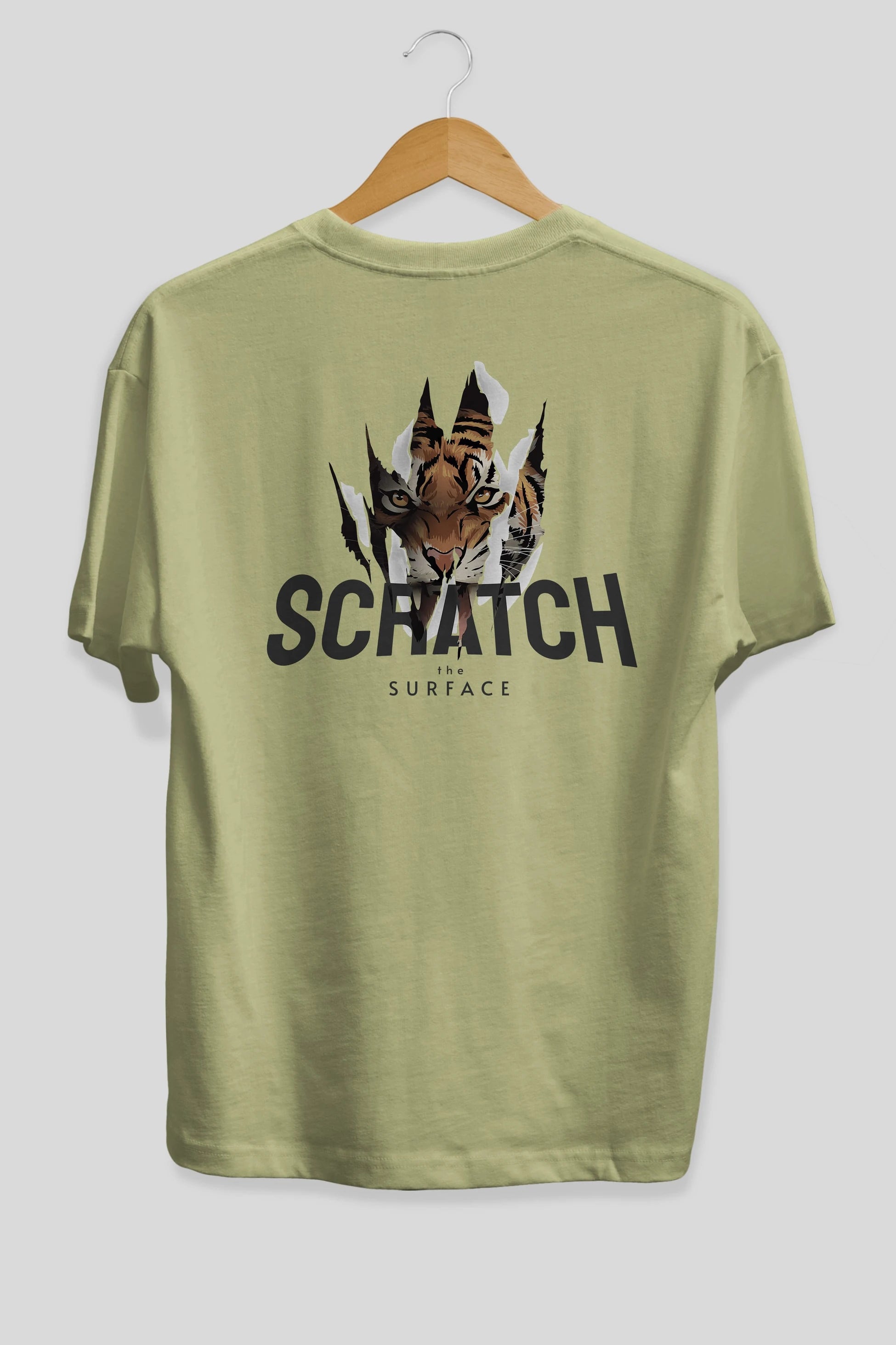 Teddy Bear Scratch Arka Baskılı Oversize t-shirt Erkek Kadın Unisex %100 Pamuk