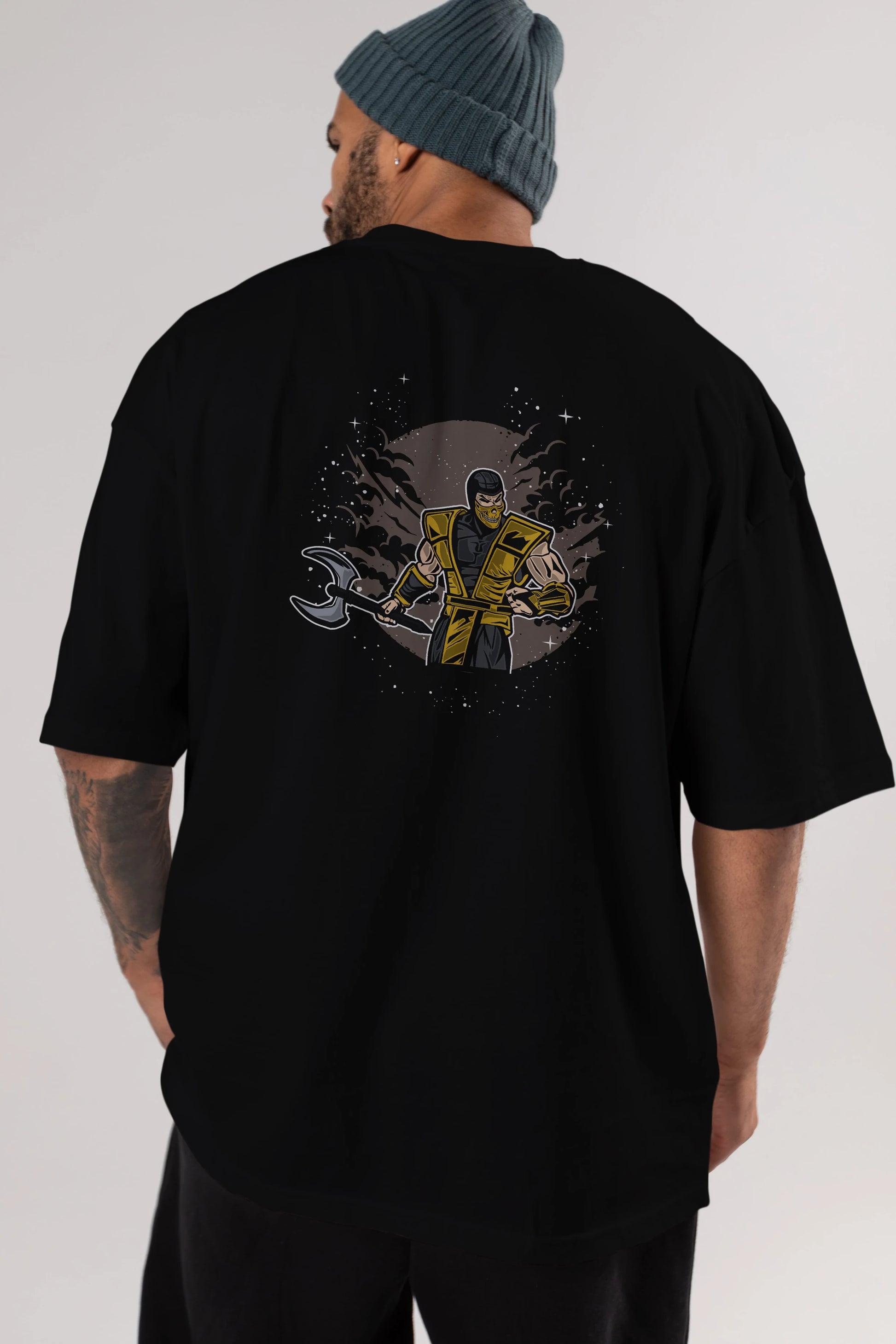 SCORPION Arka Baskılı Oversize t-shirt Erkek Kadın Unisex %100 Pamuk