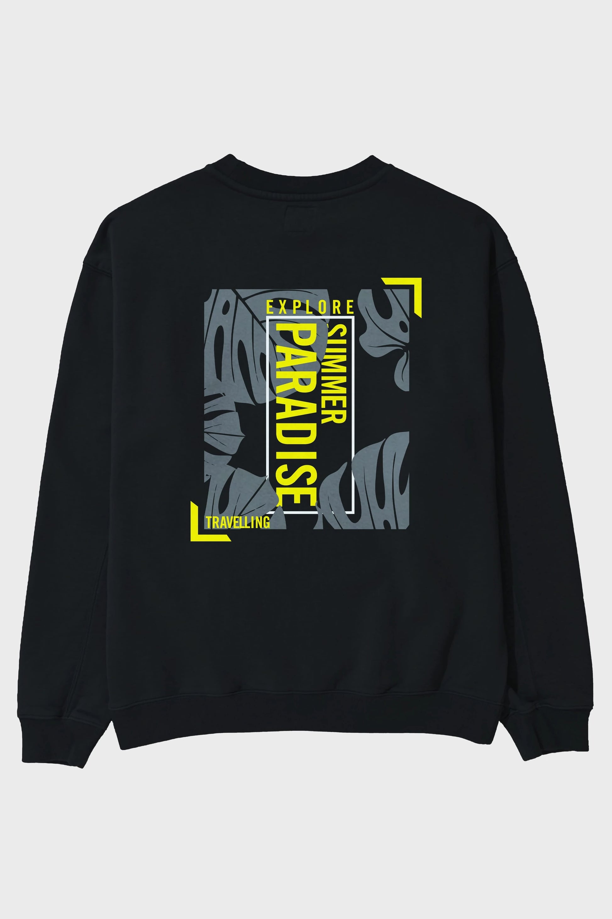 Explore Summer Arka Baskılı Oversize Sweatshirt Erkek Kadın Unisex