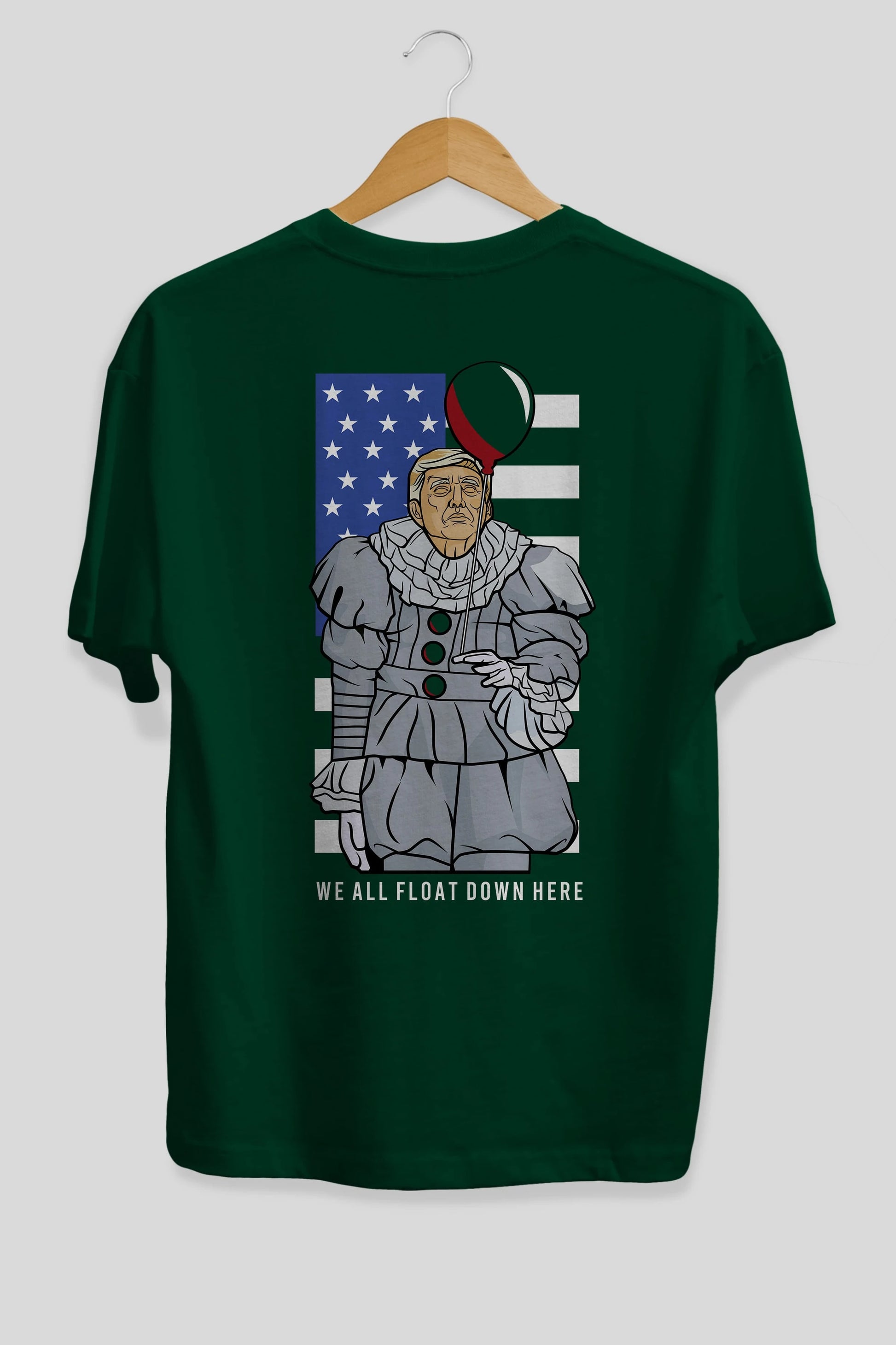 It Trump Arka Baskılı Oversize t-shirt Erkek Kadın Unisex %100 Pamuk tişort