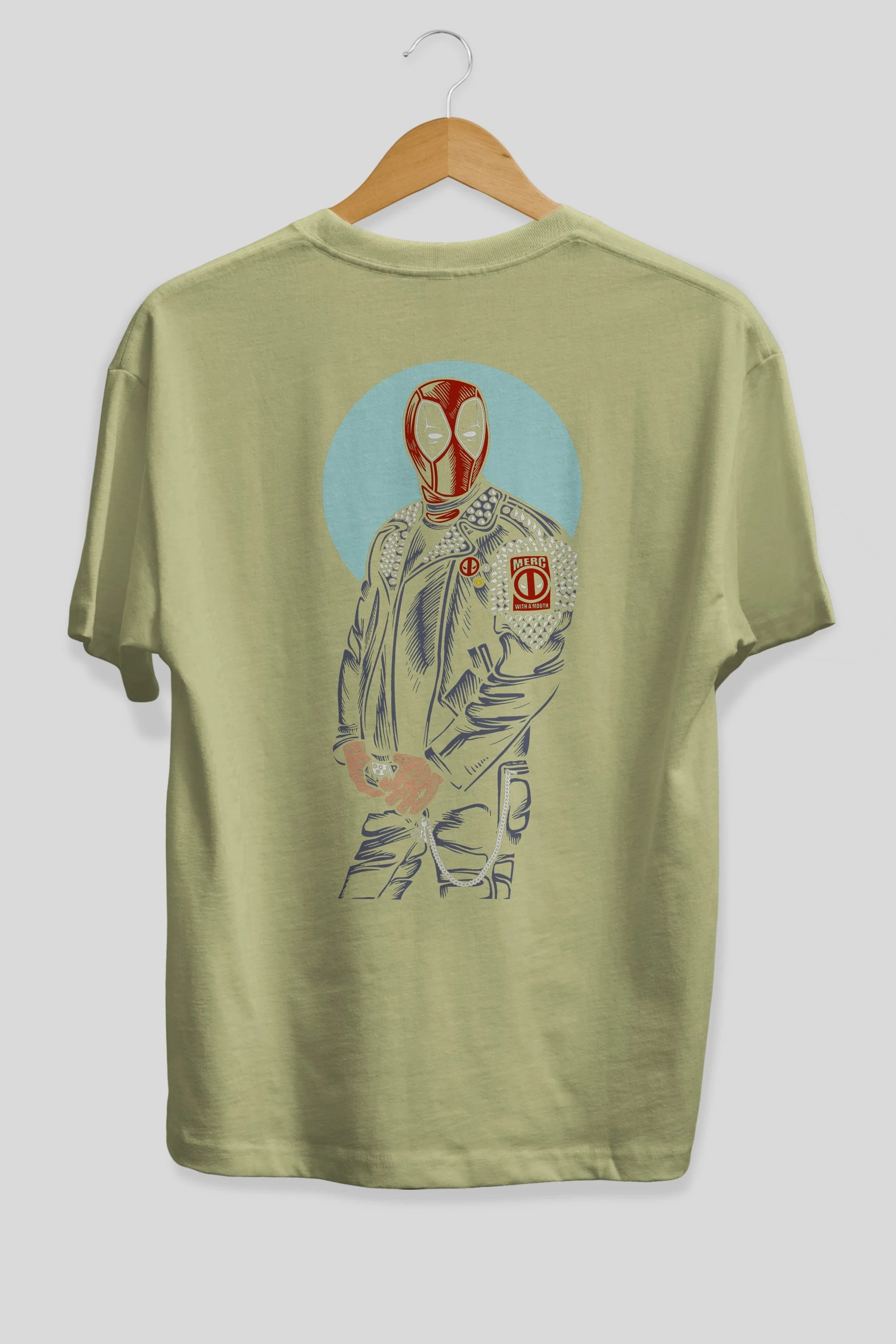 Rebeliion Mercenary Arka Baskılı Oversize t-shirt Erkek Kadın Unisex %100 Pamuk