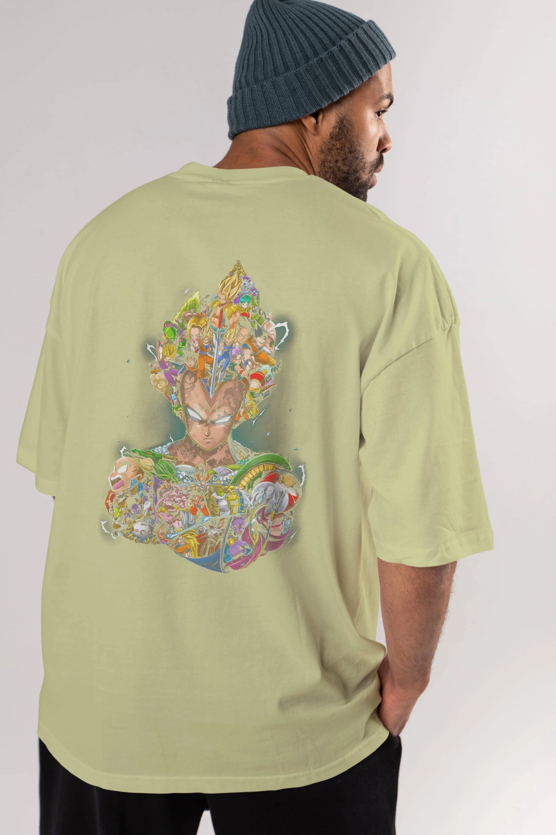 DRAGON BALL ART (3) Anime Arka Baskılı Oversize t-shirt Erkek Kadın Unisex