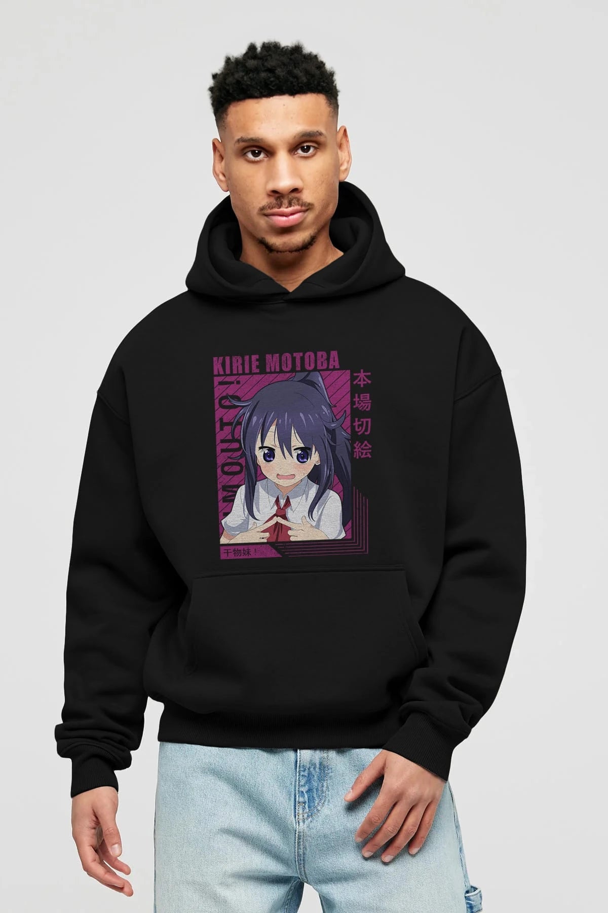 Kirie Motoba 4 Anime Ön Baskılı Hoodie Oversize Kapüşonlu Sweatshirt Erkek Kadın Unisex