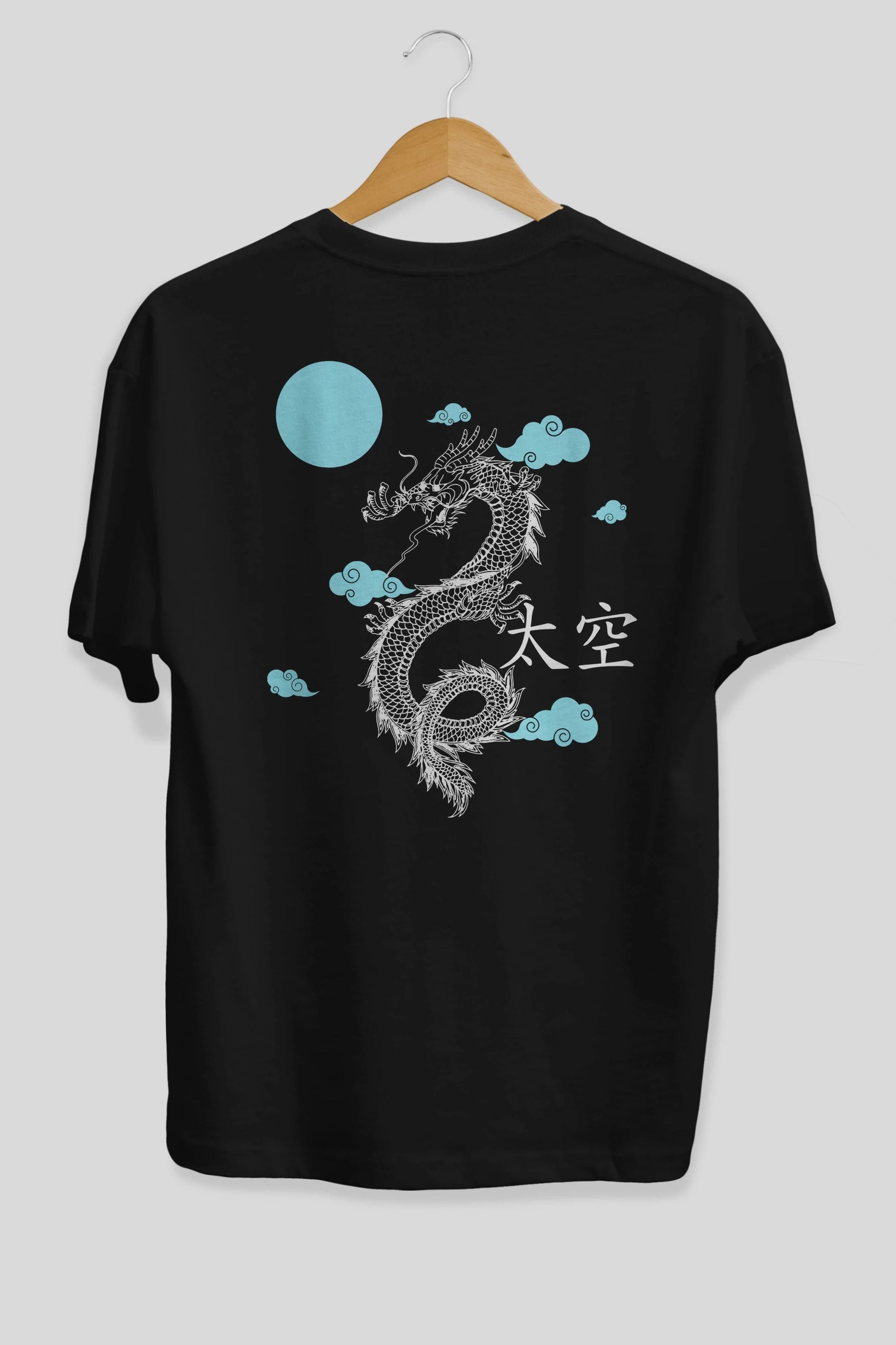 Chinese Dragon Arka Baskılı Oversize t-shirt Erkek Kadın Unisex