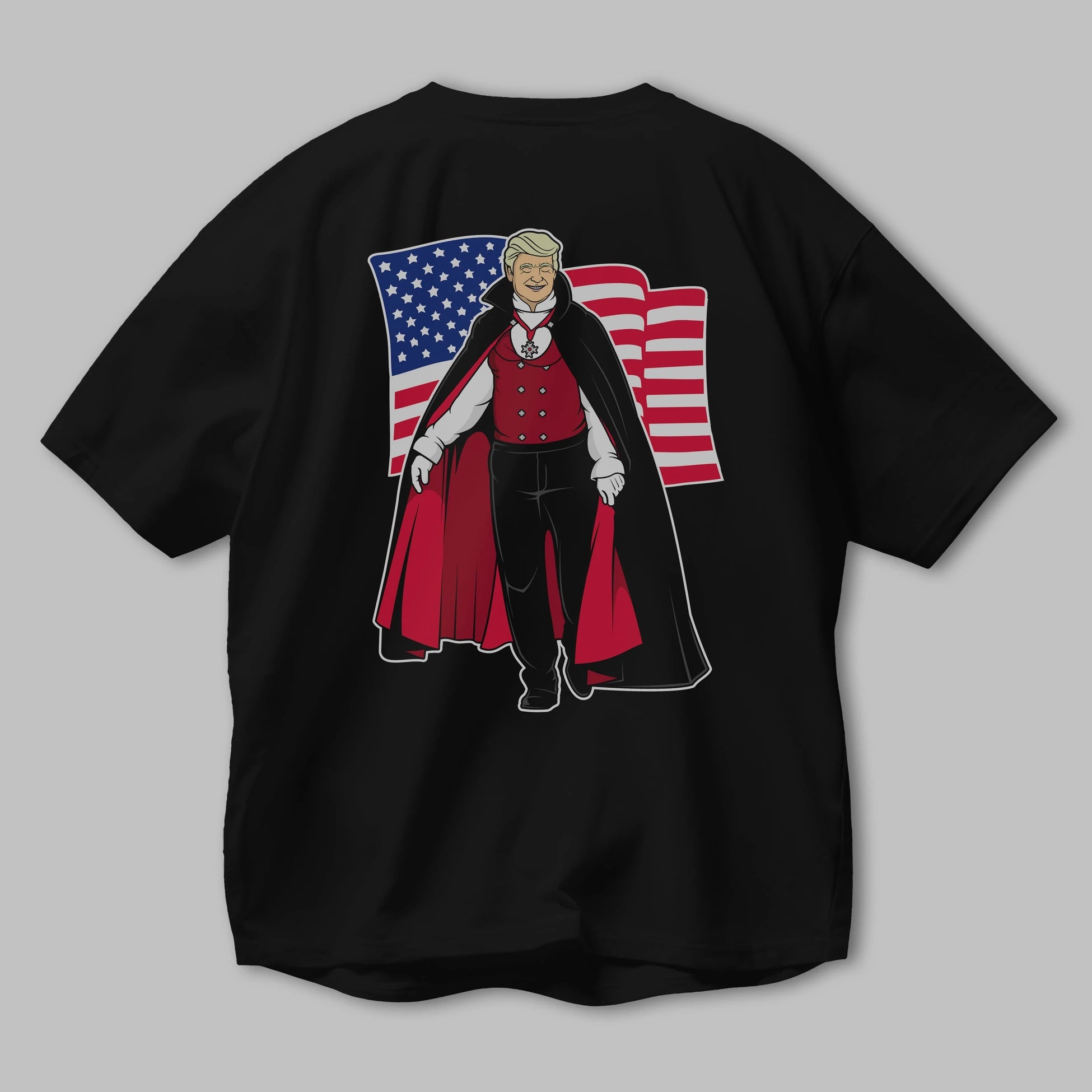 Trump Dracula Arka Baskılı Oversize t-shirt Erkek Kadın Unisex %100 Pamuk tişort
