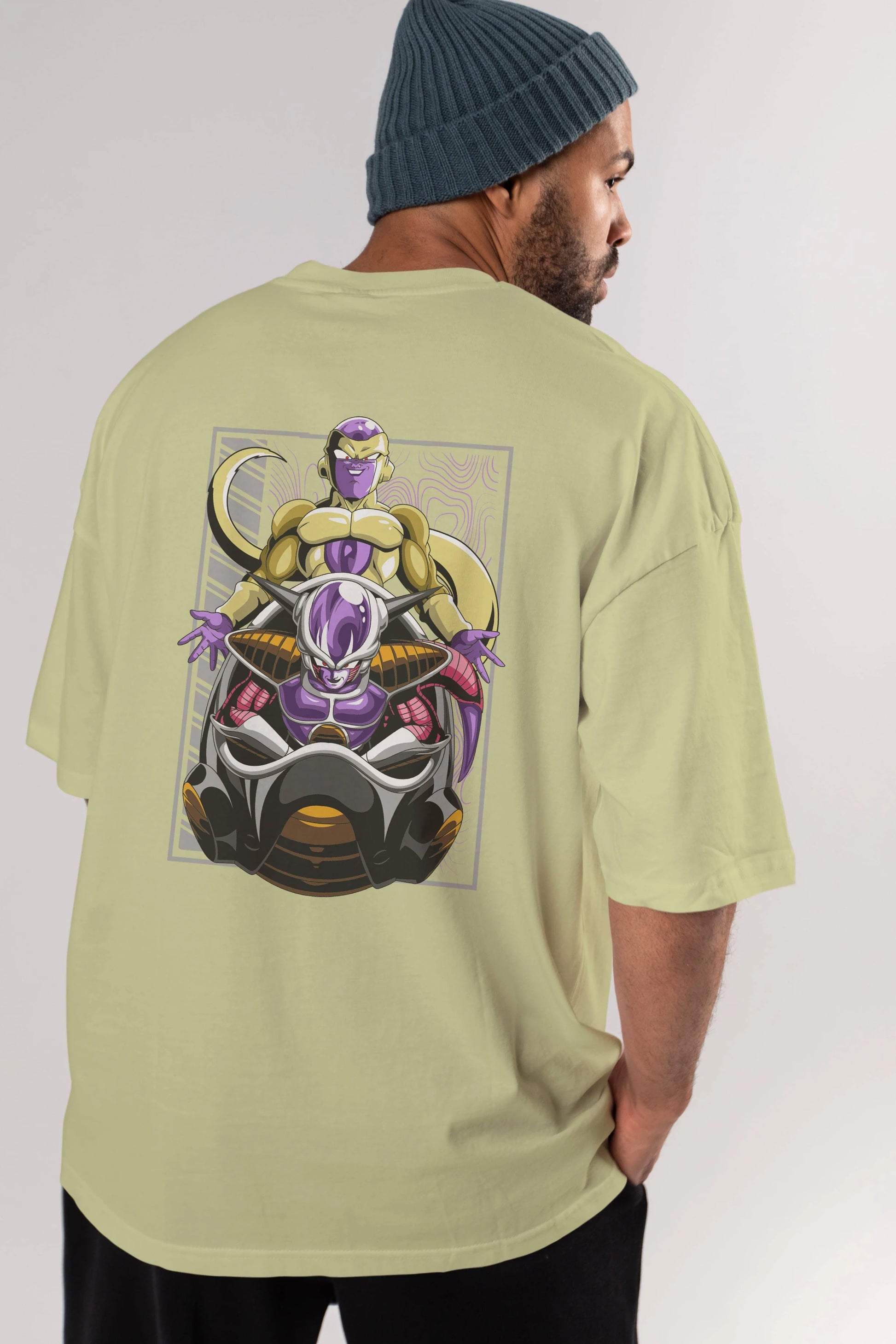 DragonBall Freezer Anime Arka Baskılı Oversize t-shirt Erkek Kadın Unisex
