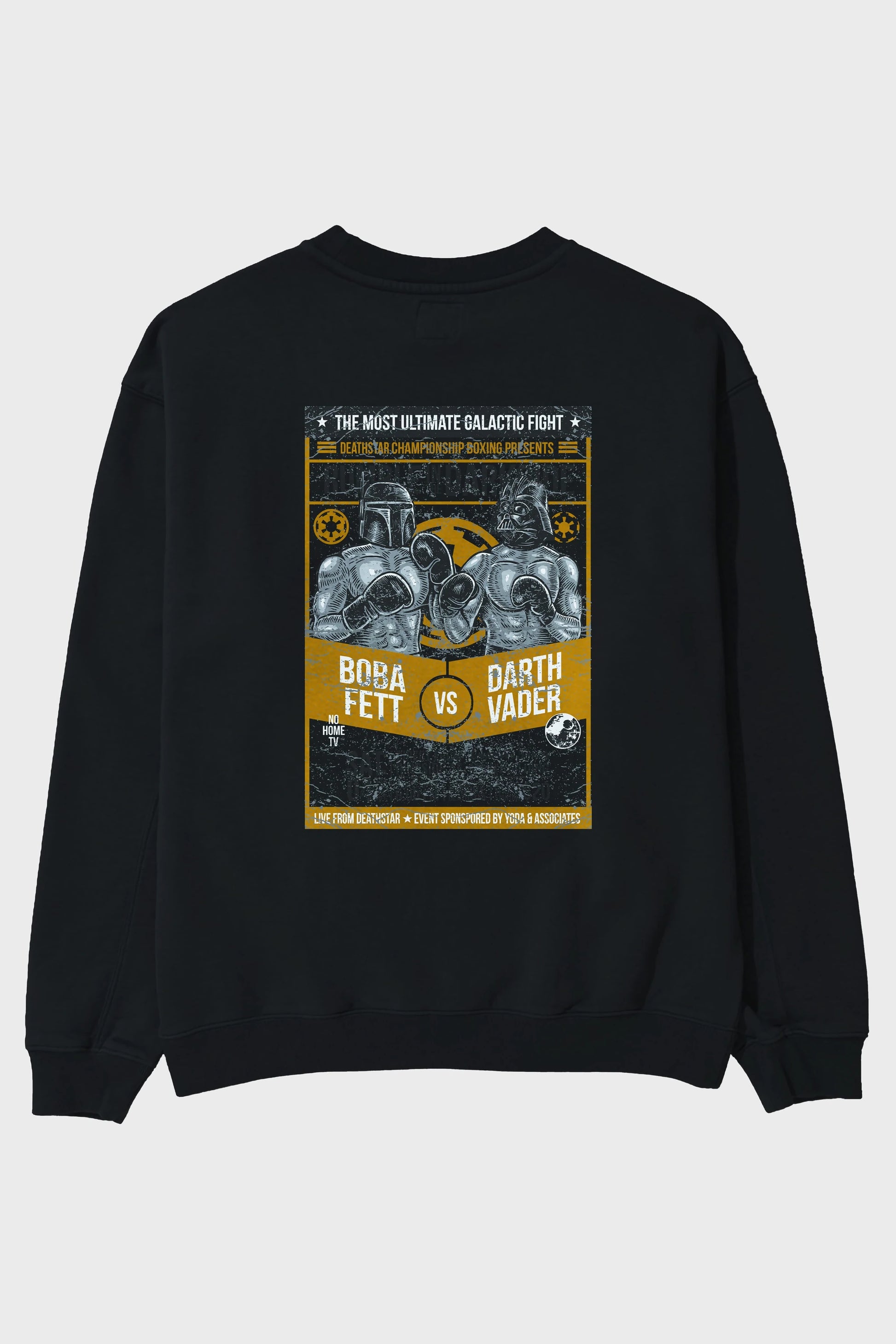 Rumble In The Darkside Arka Baskılı Oversize Sweatshirt Erkek Kadın Unisex