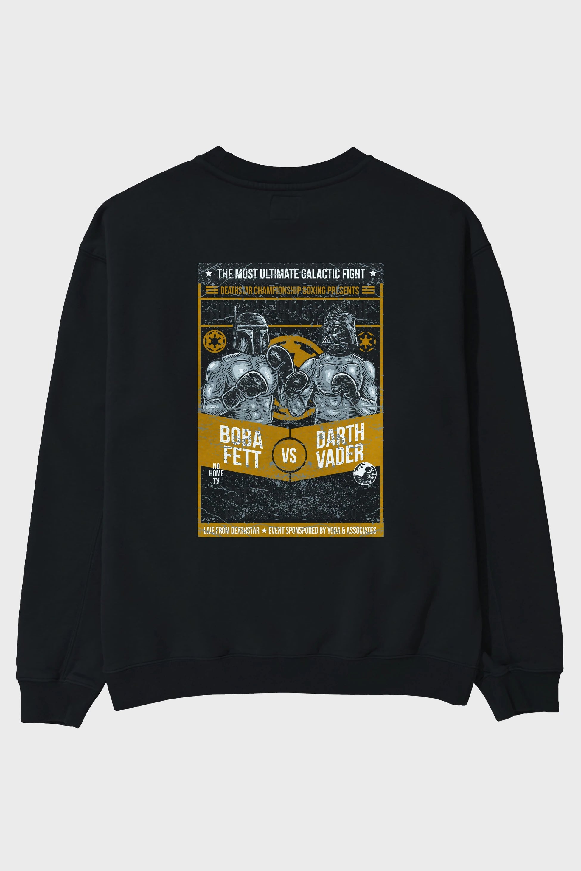 Rumble In The Darkside Arka Baskılı Oversize Sweatshirt Erkek Kadın Unisex